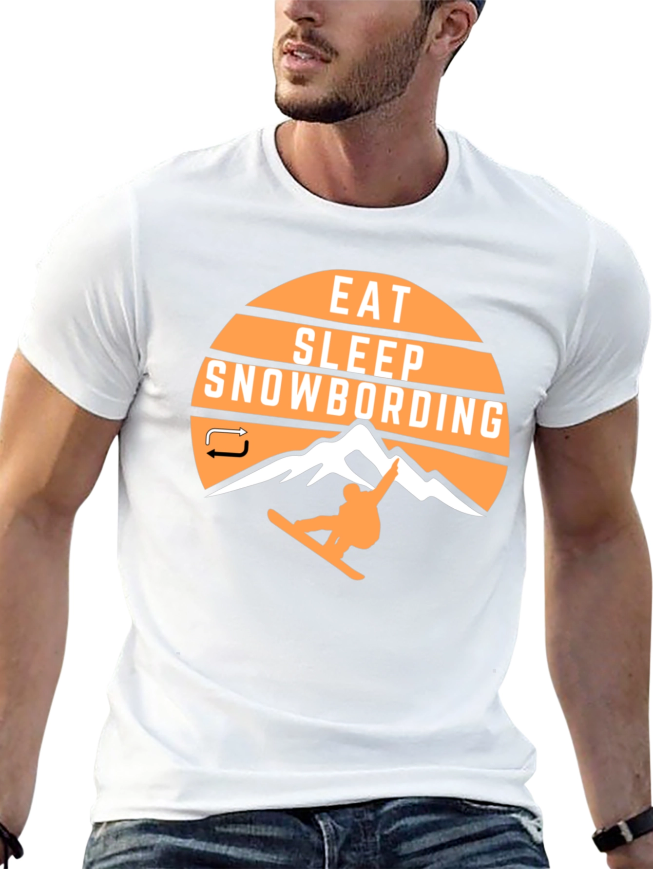 Eat Sleep Snowboarding Graphic T-Shirt