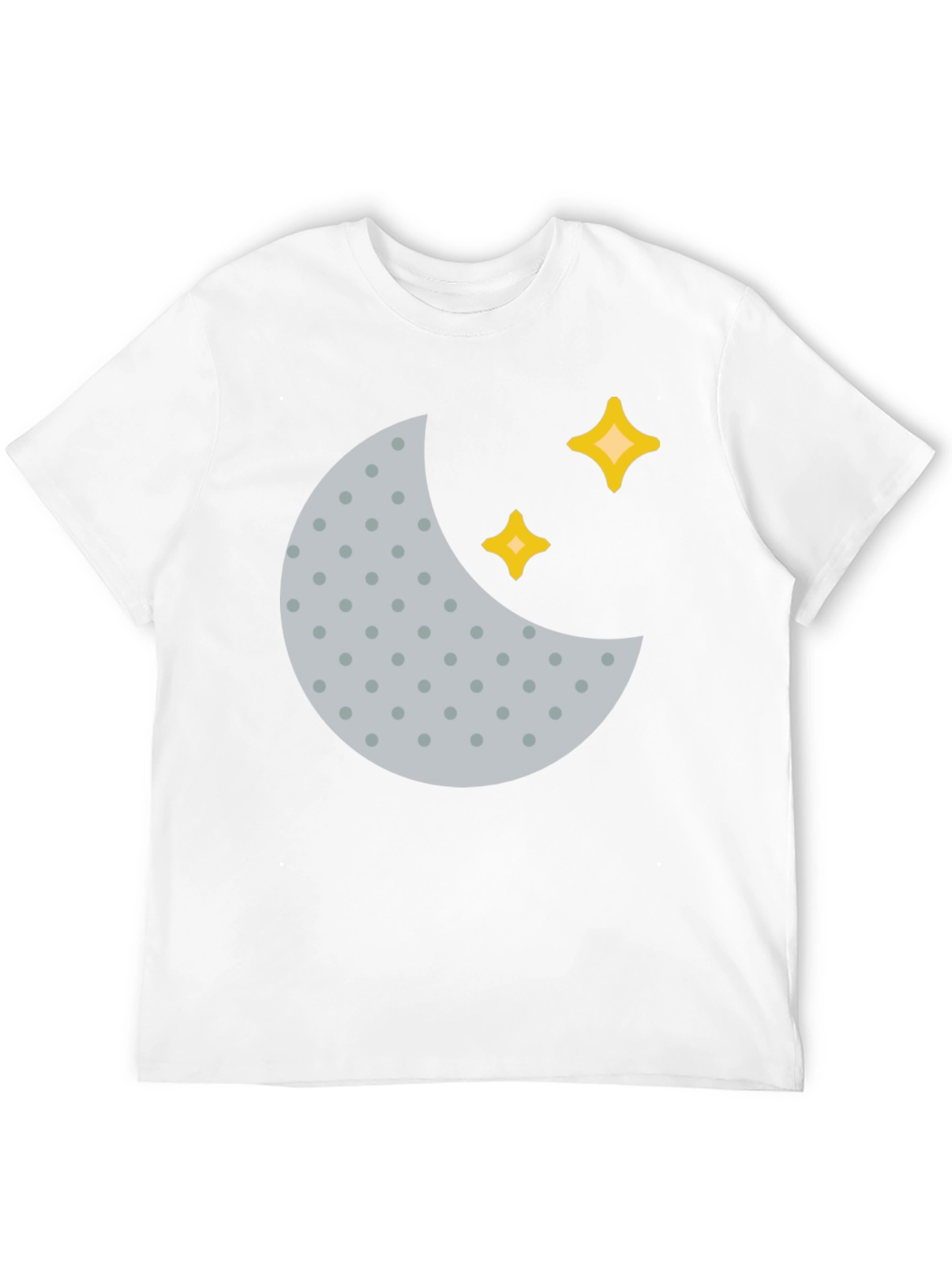 Crescent Moon and Stars Black T-Shirt