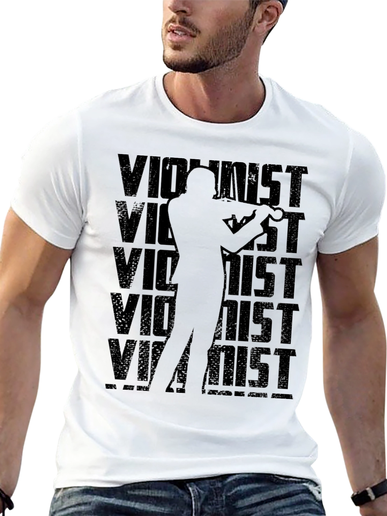 Violinist Graphic T-Shirt - Black