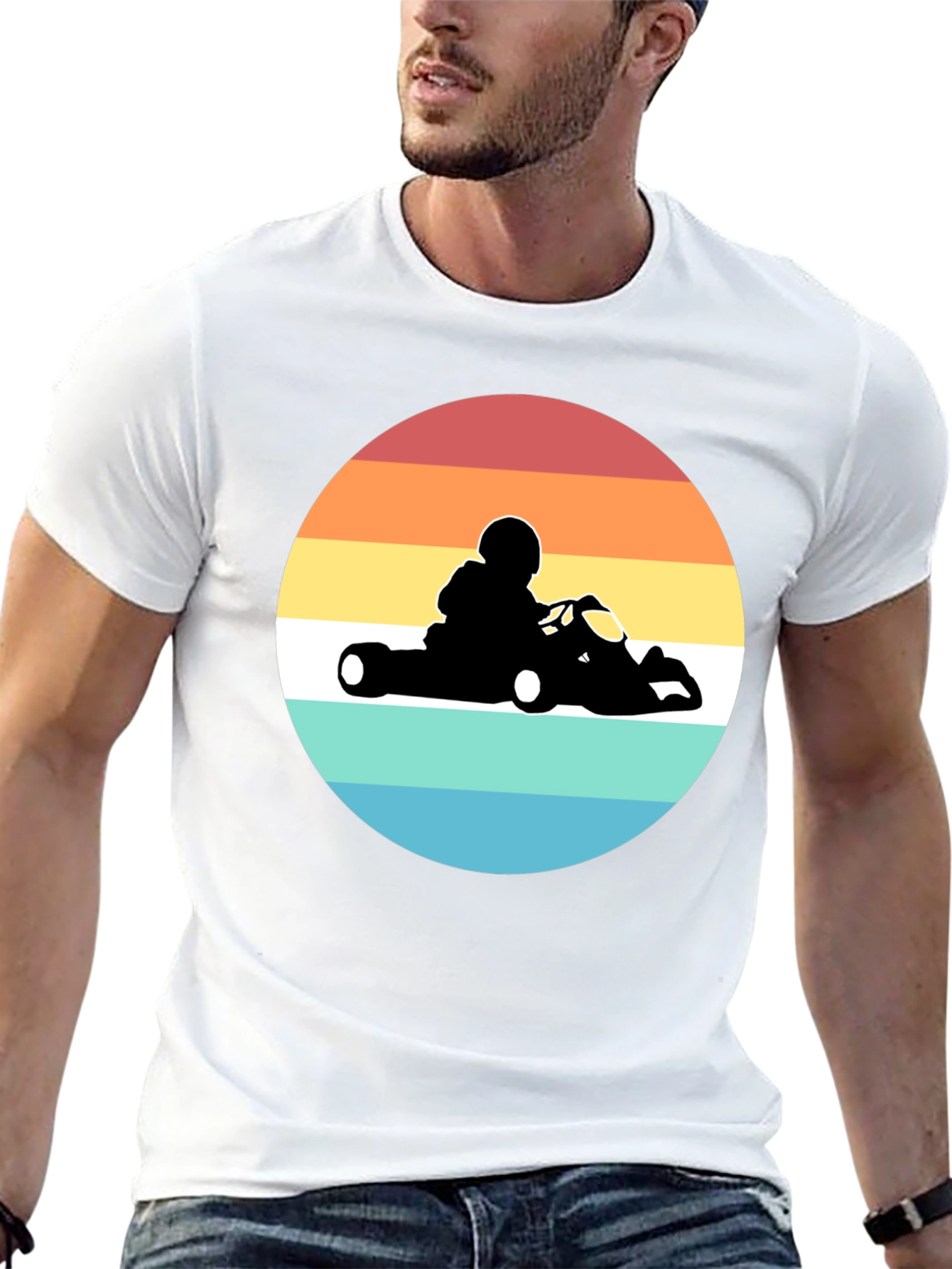Retro Go-Kart Racing T-Shirt - Black