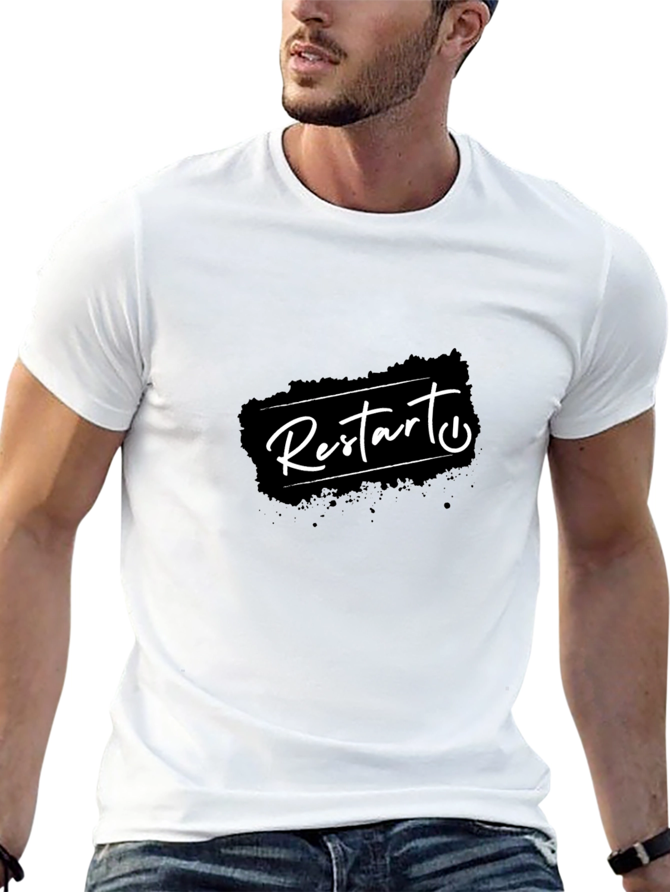 Restart Graphic T-Shirt - Black