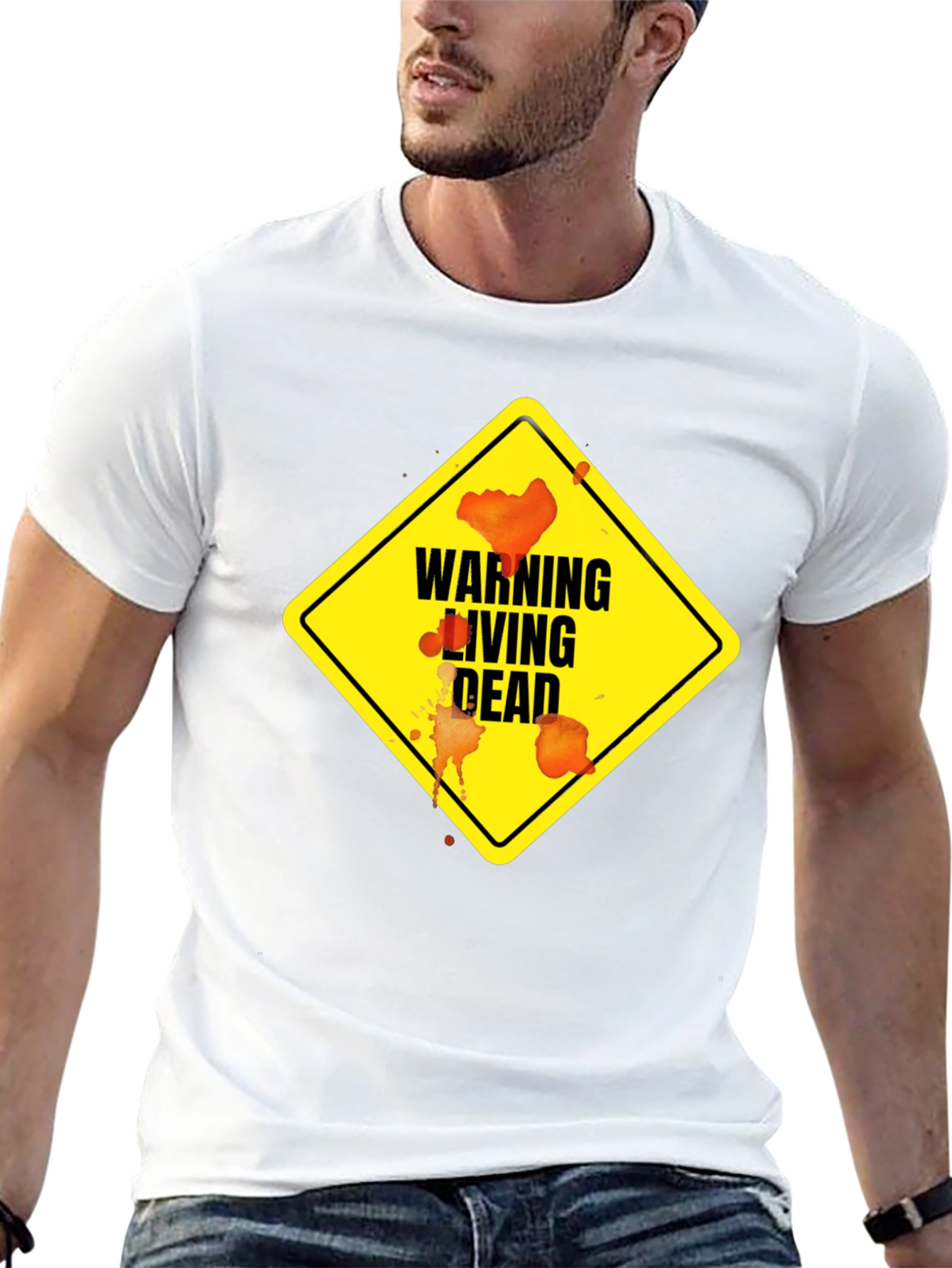 Warning Living Dead Zombie T-Shirt