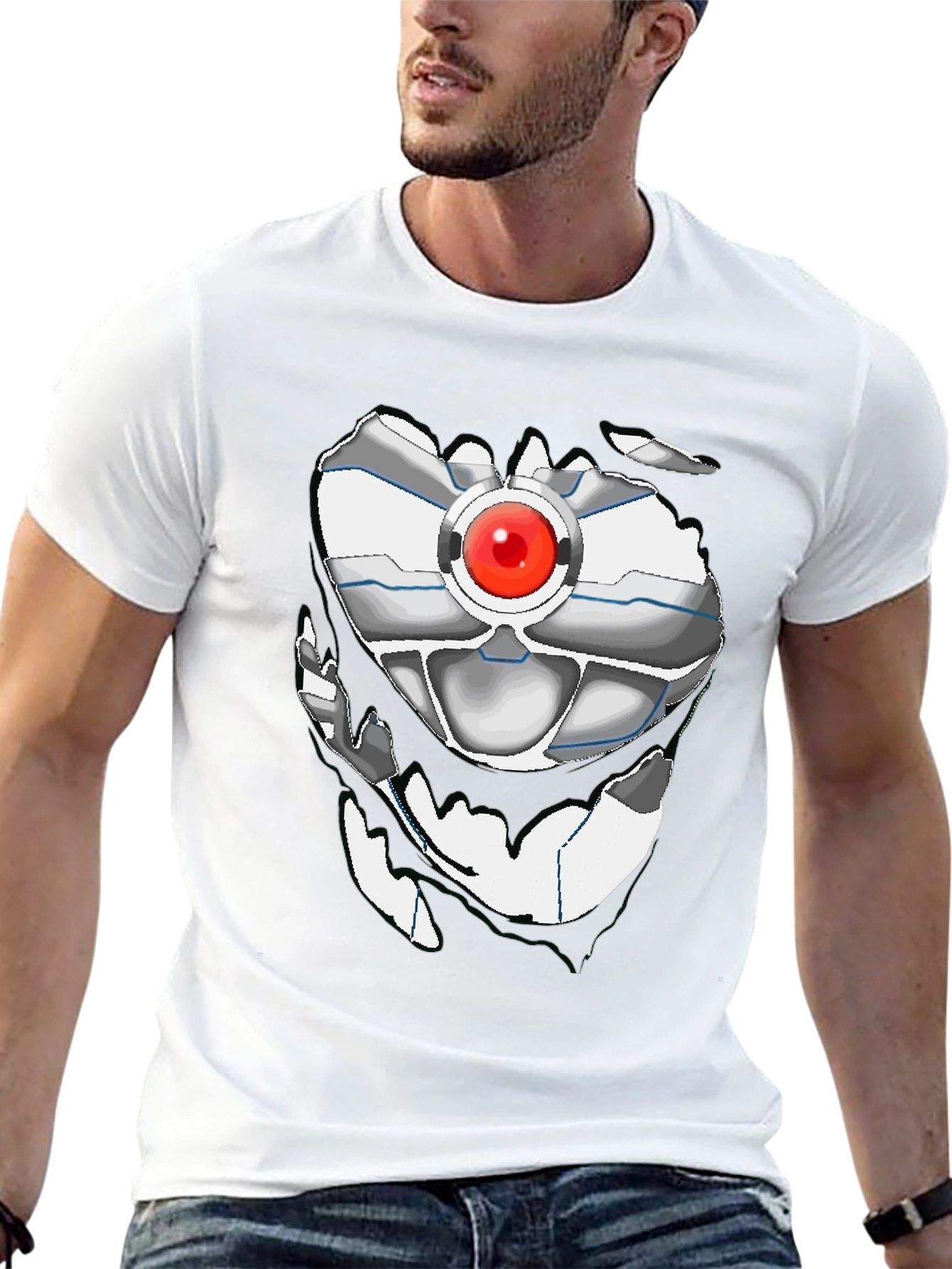 Robot Torso Graphic Black T-Shirt
