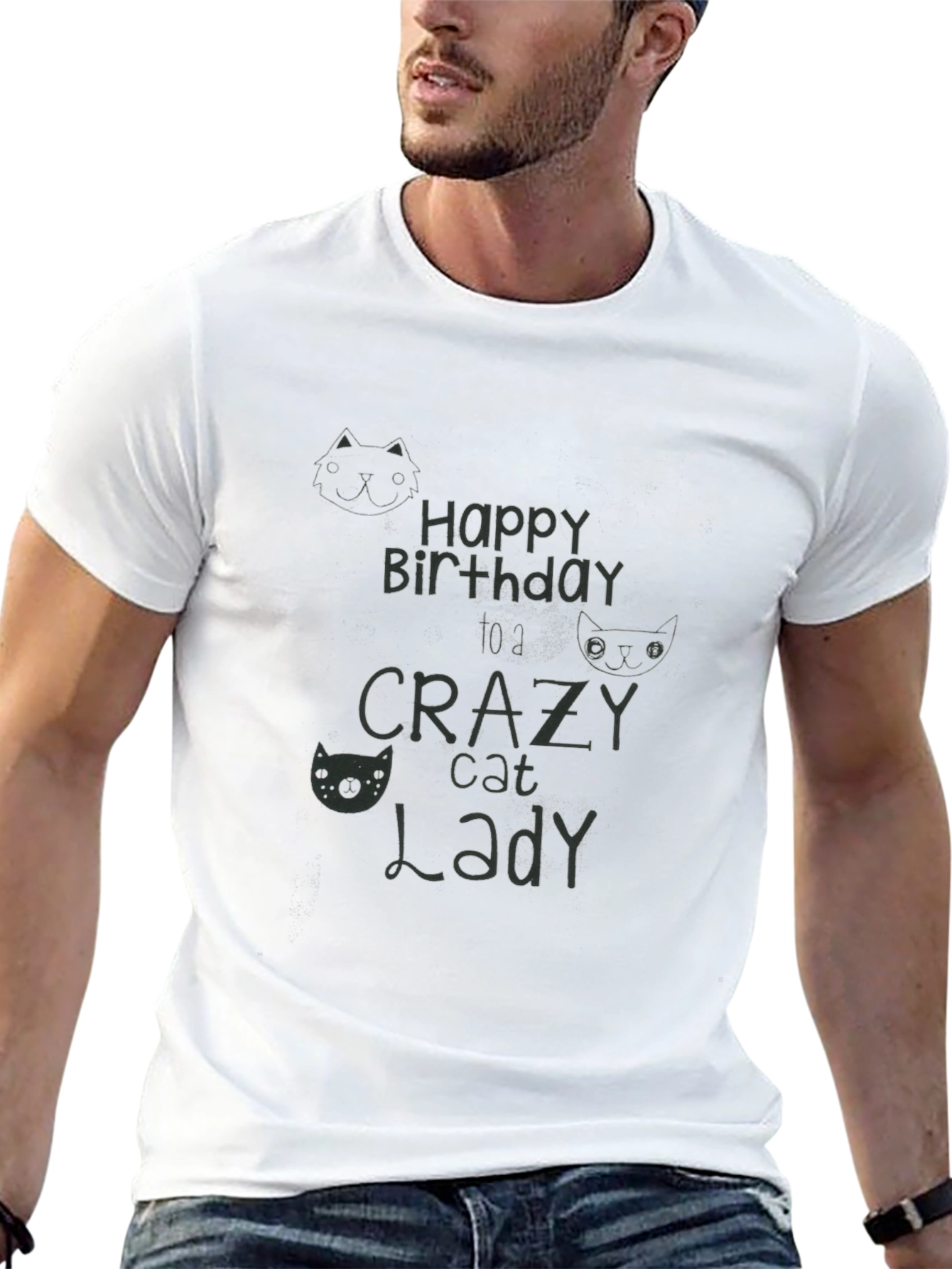 Crazy Cat Lady Birthday T-Shirt