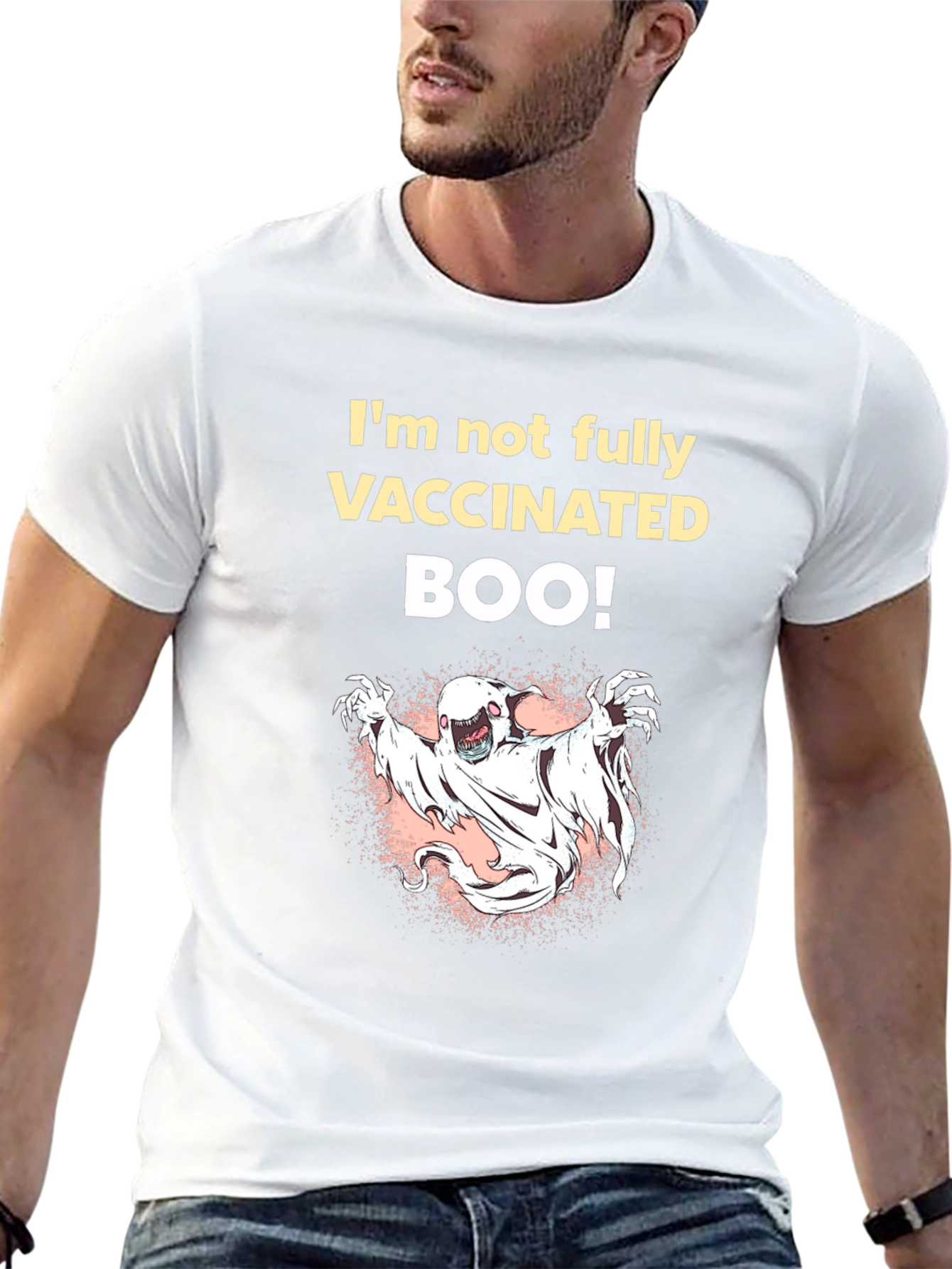 Funny Unvaccinated Halloween Ghost T-Shirt