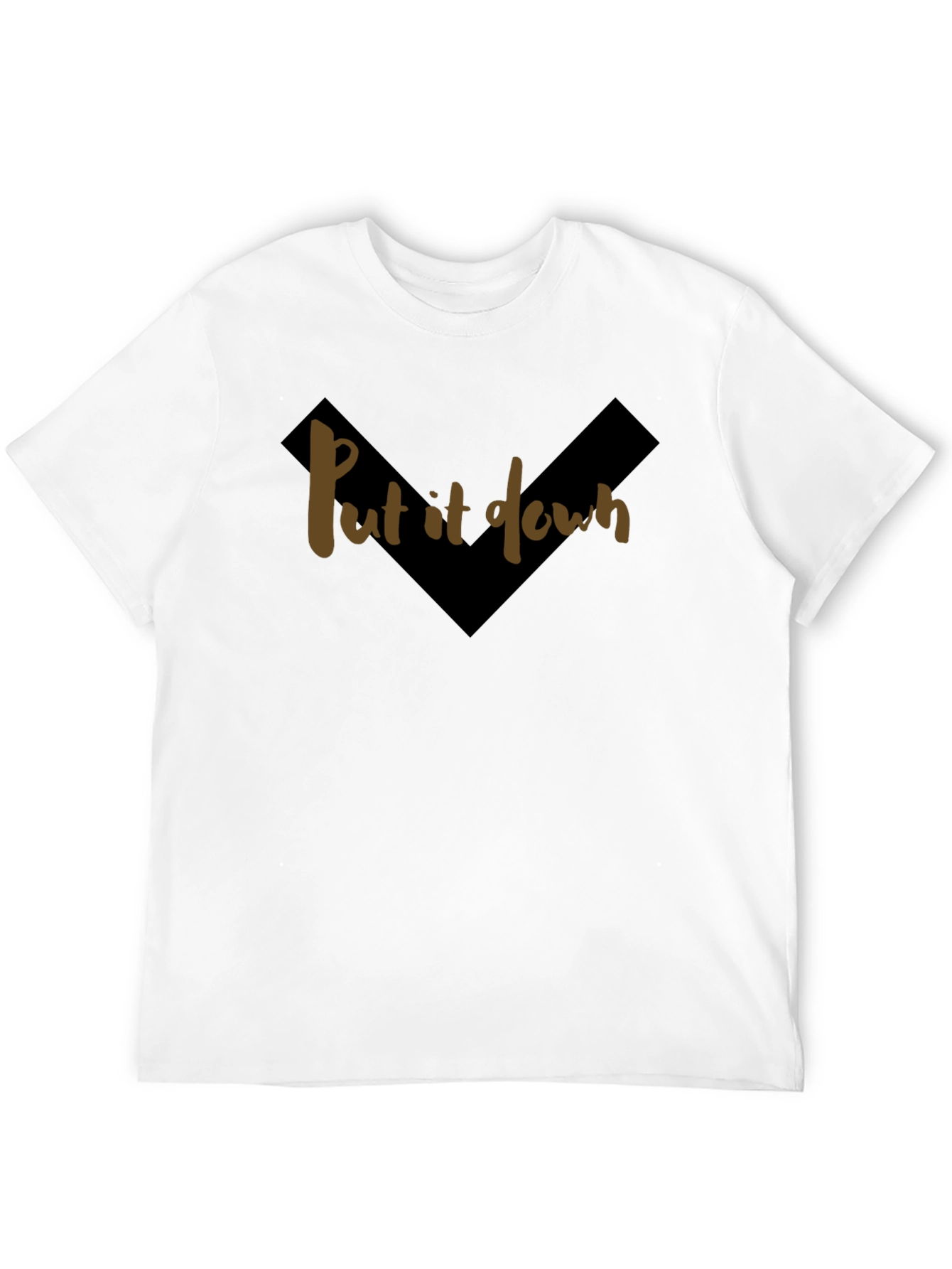 Put It Down Graphic Tee - Trendy Black T-Shirt