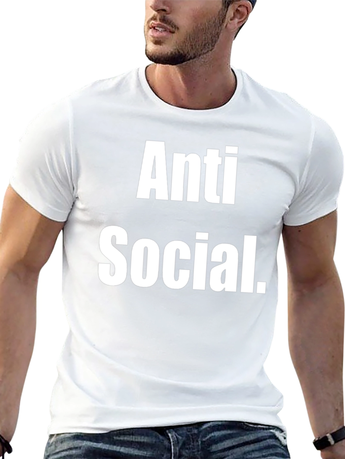 Anti Social T-Shirt - Black Cotton Tee