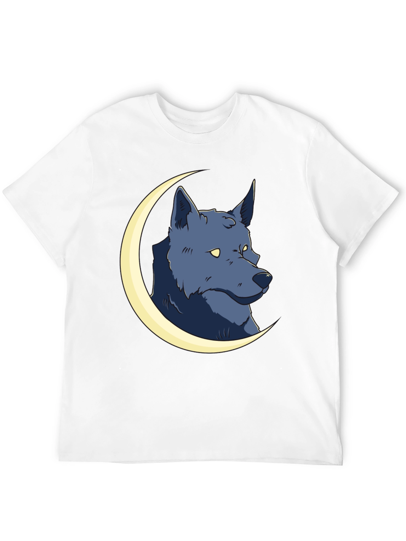 Wolf Moon Graphic Tee - Black Cotton T-Shirt