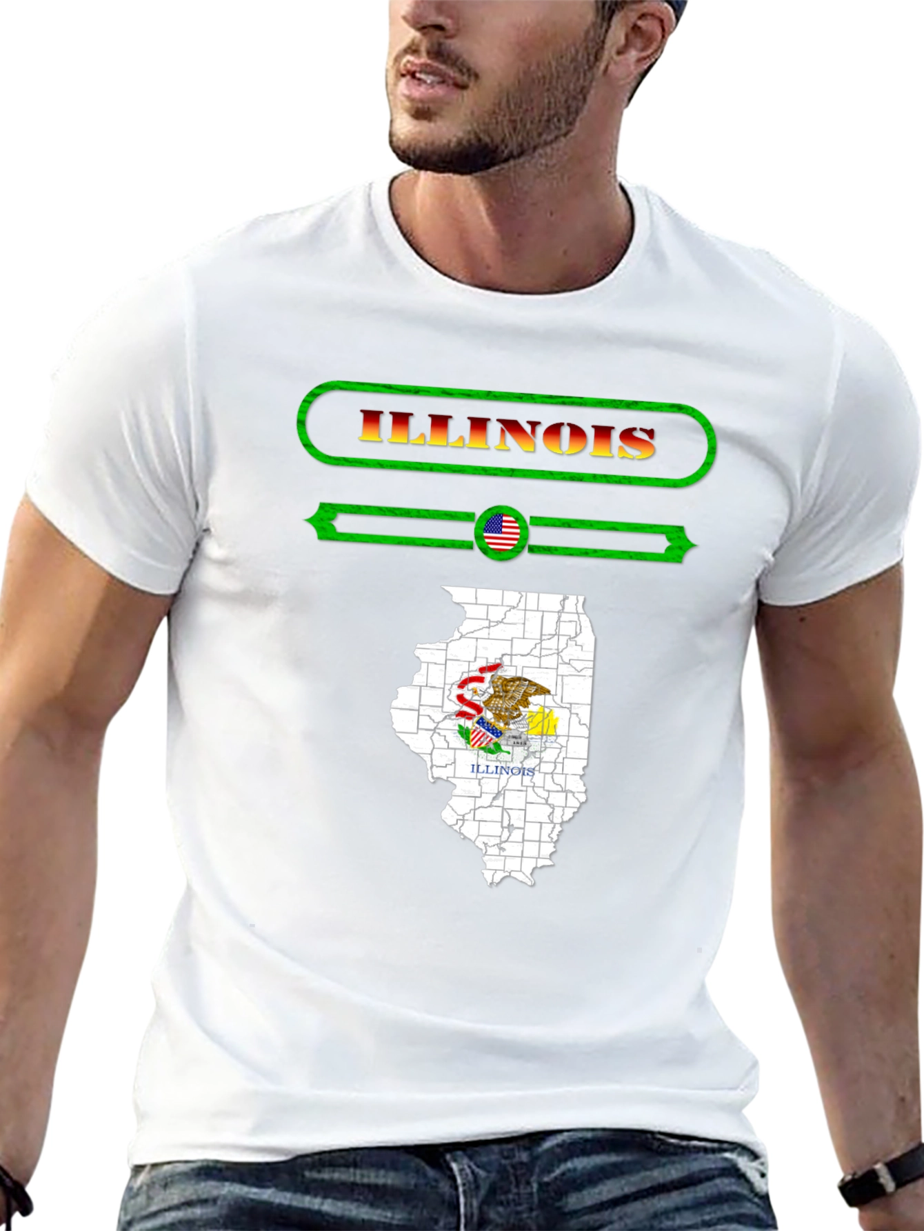 Illinois State Pride Graphic T-Shirt