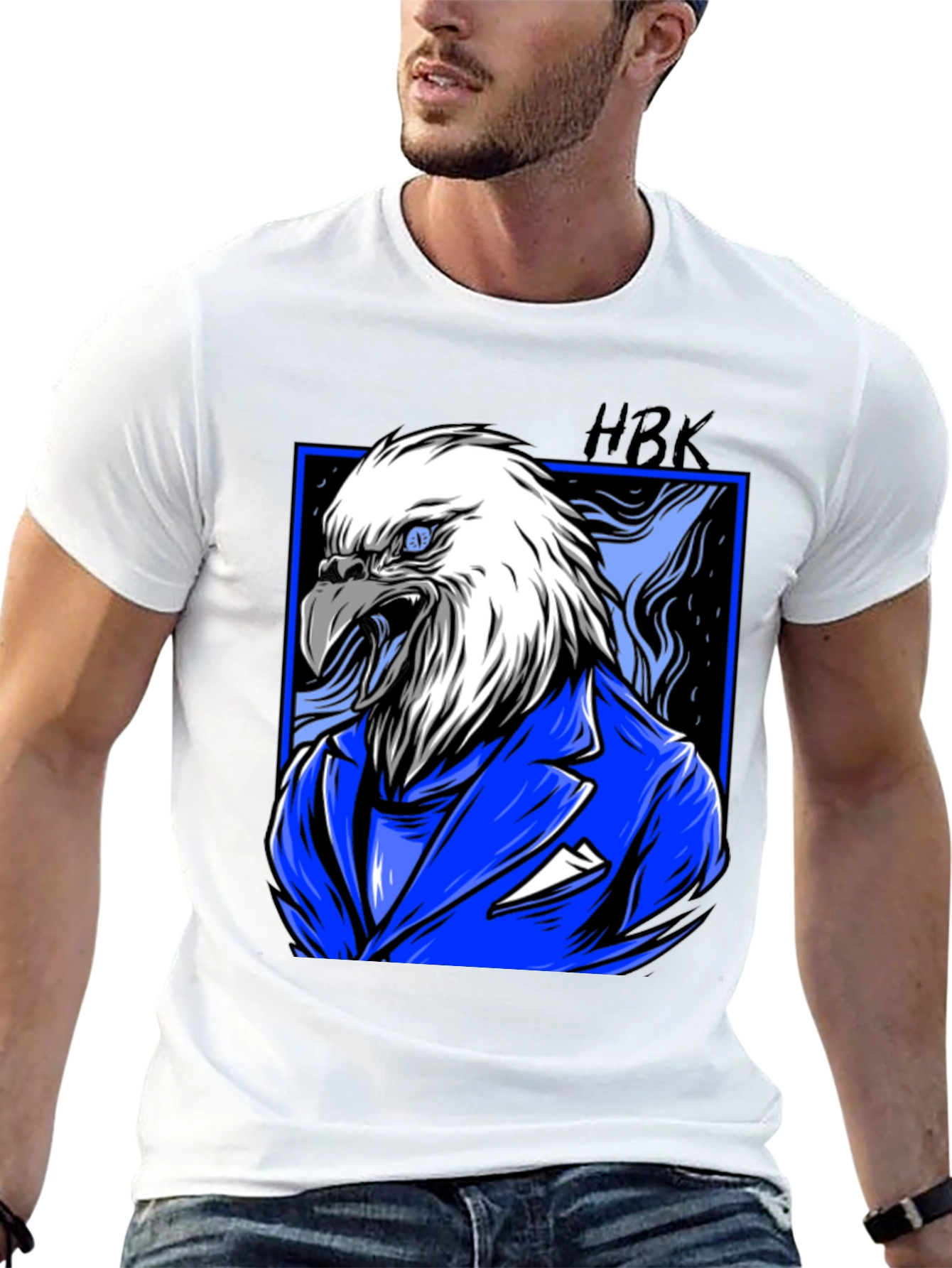 Eagle Boss T-Shirt - Blue Suit Graphic