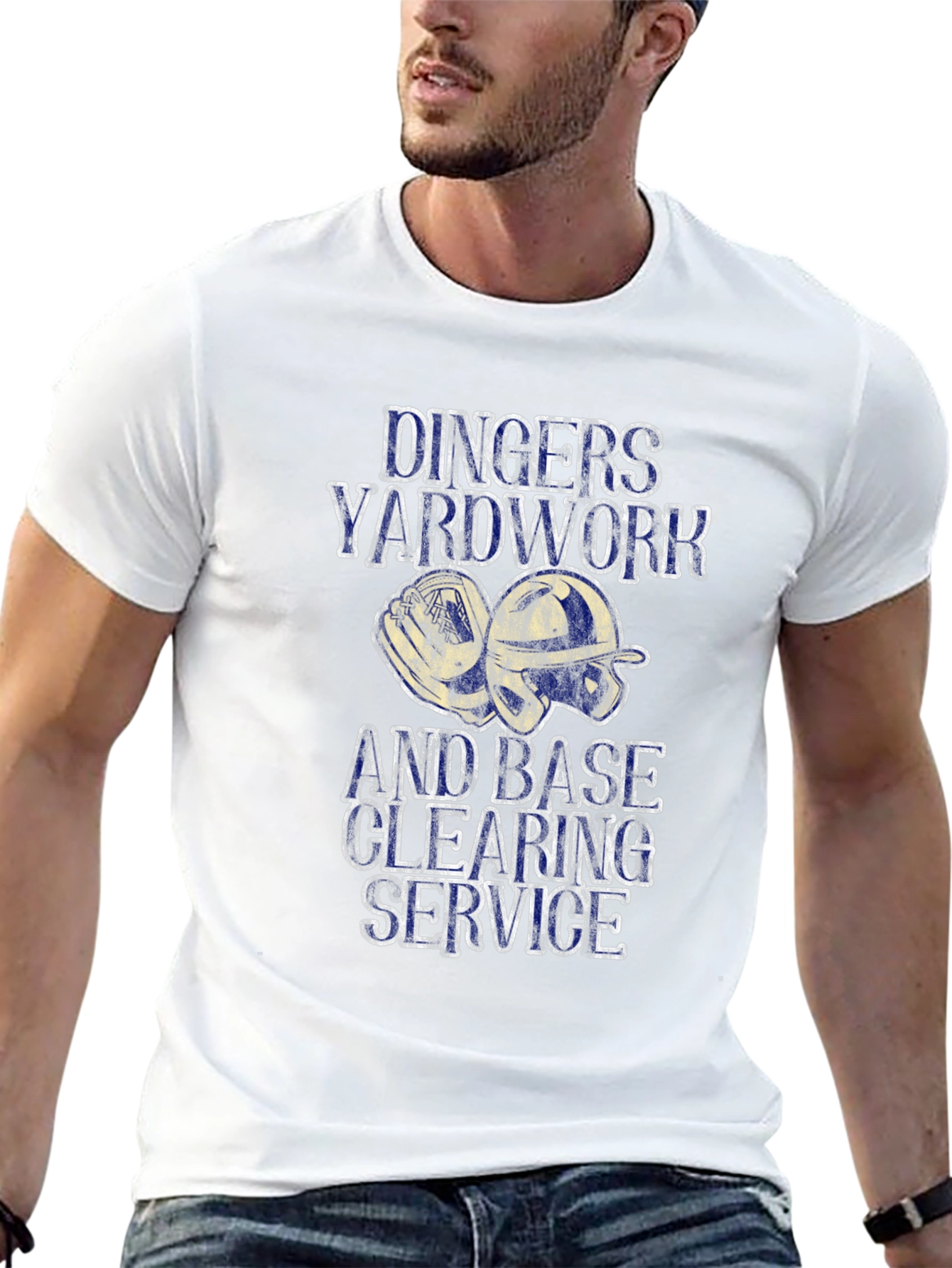 Dinger Yardwork Baseball T-Shirt
