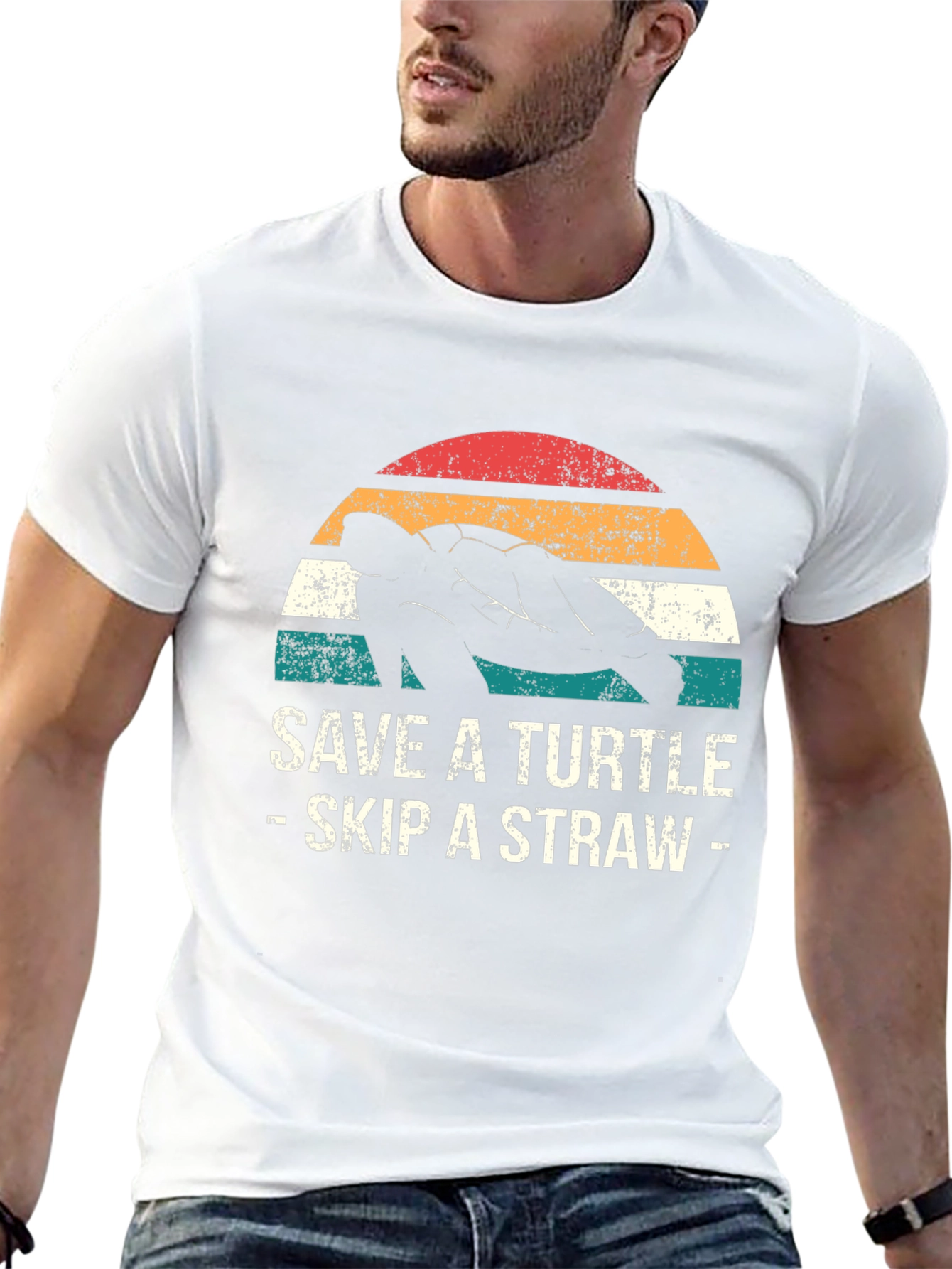Save a Turtle Skip a Straw Graphic Tee