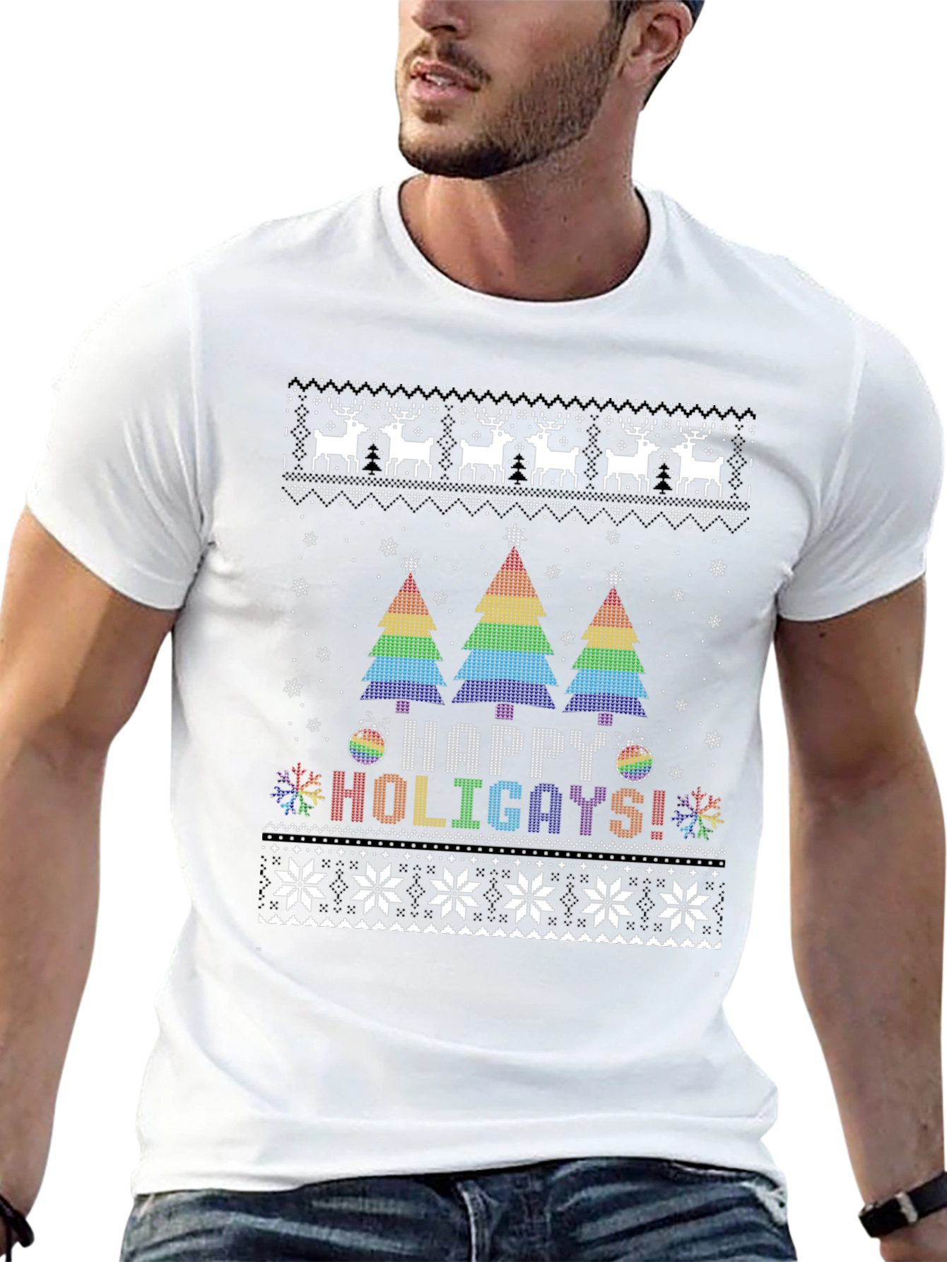 Happy Holigays Ugly Christmas Sweater T-Shirt