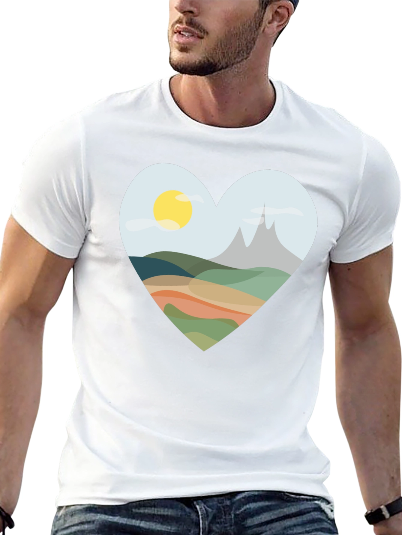 Heart Landscape Graphic Tee