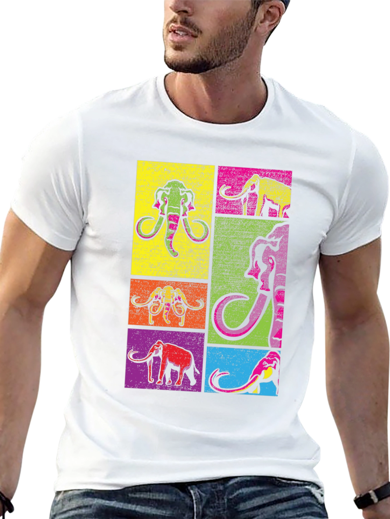 Retro Elephant Pop Art T-Shirt