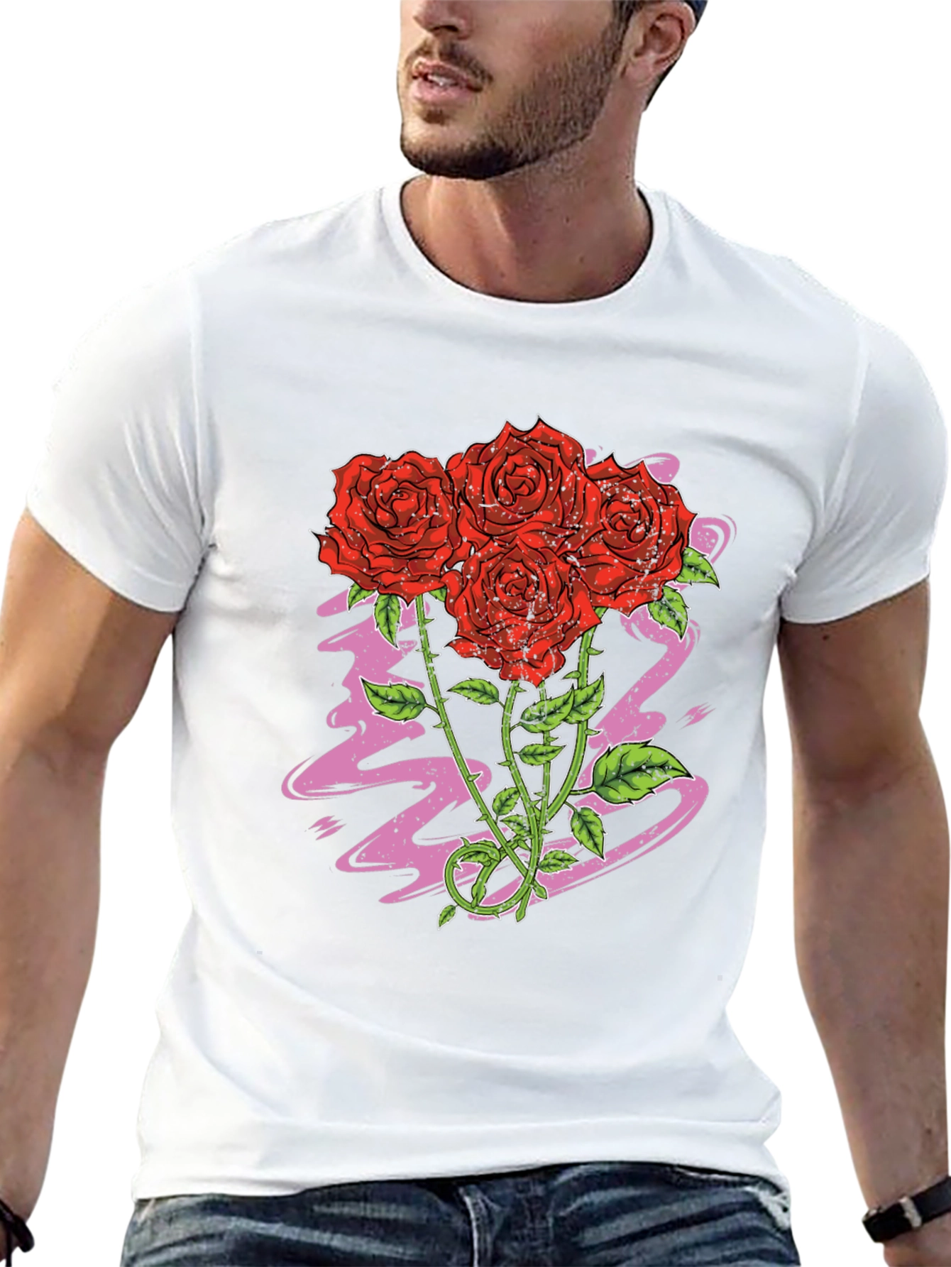 Rose Graphic Tee - Classic Black