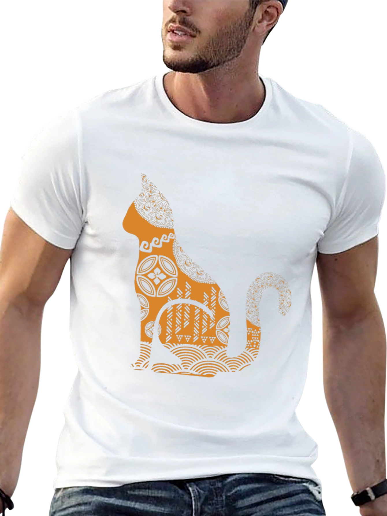 Cool Cat Graphic Tee - Black