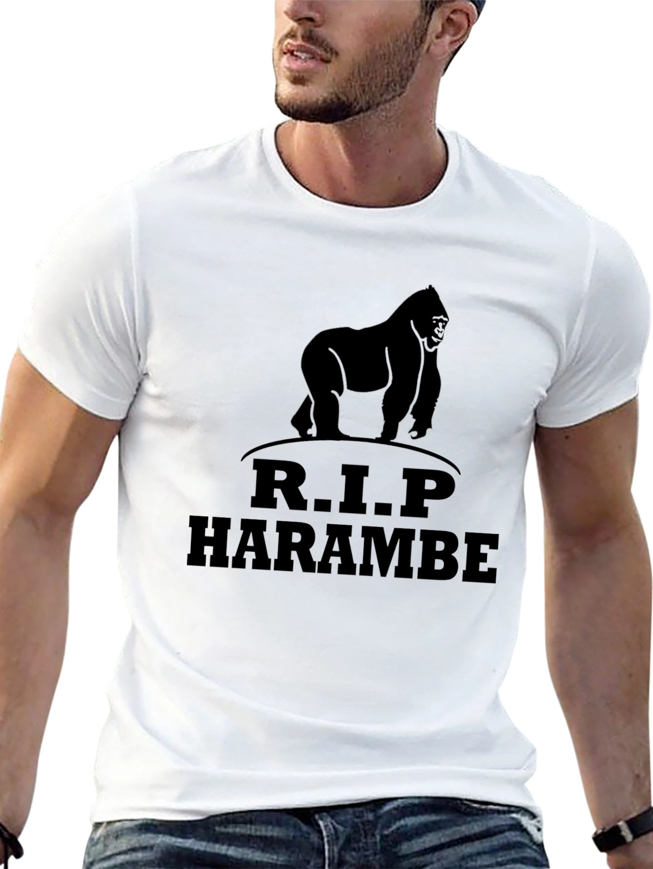 R.I.P. Harambe Gorilla Graphic Tee
