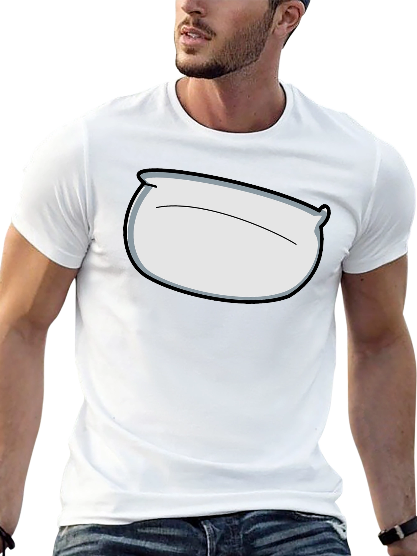 Pillow Head Graphic Tee - Black Cotton Comfort