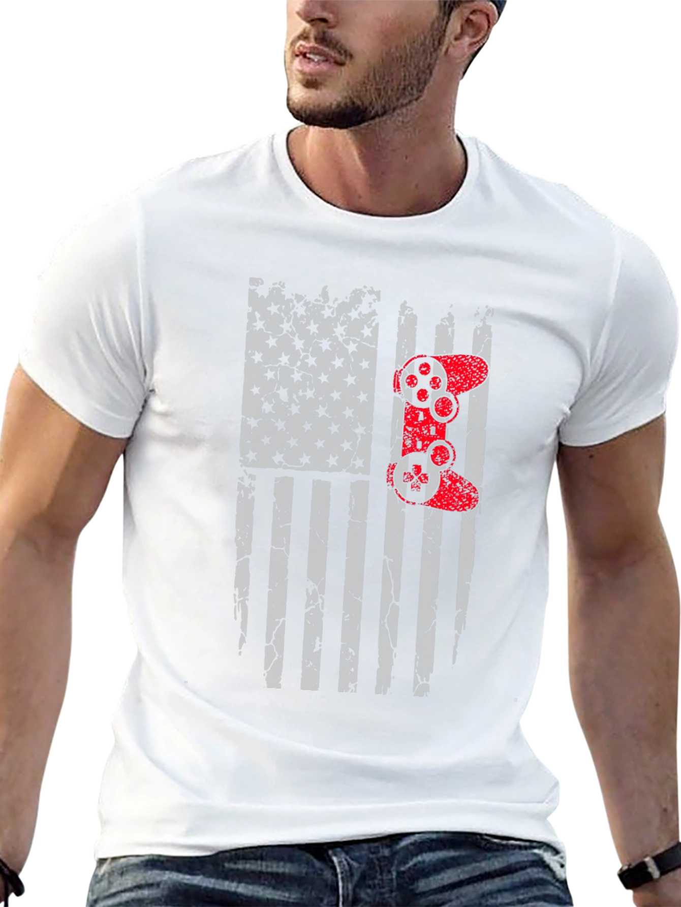 Gaming USA Flag Graphic Tee