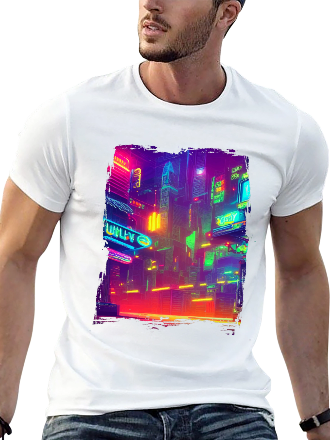 Cyberpunk Cityscape T-Shirt