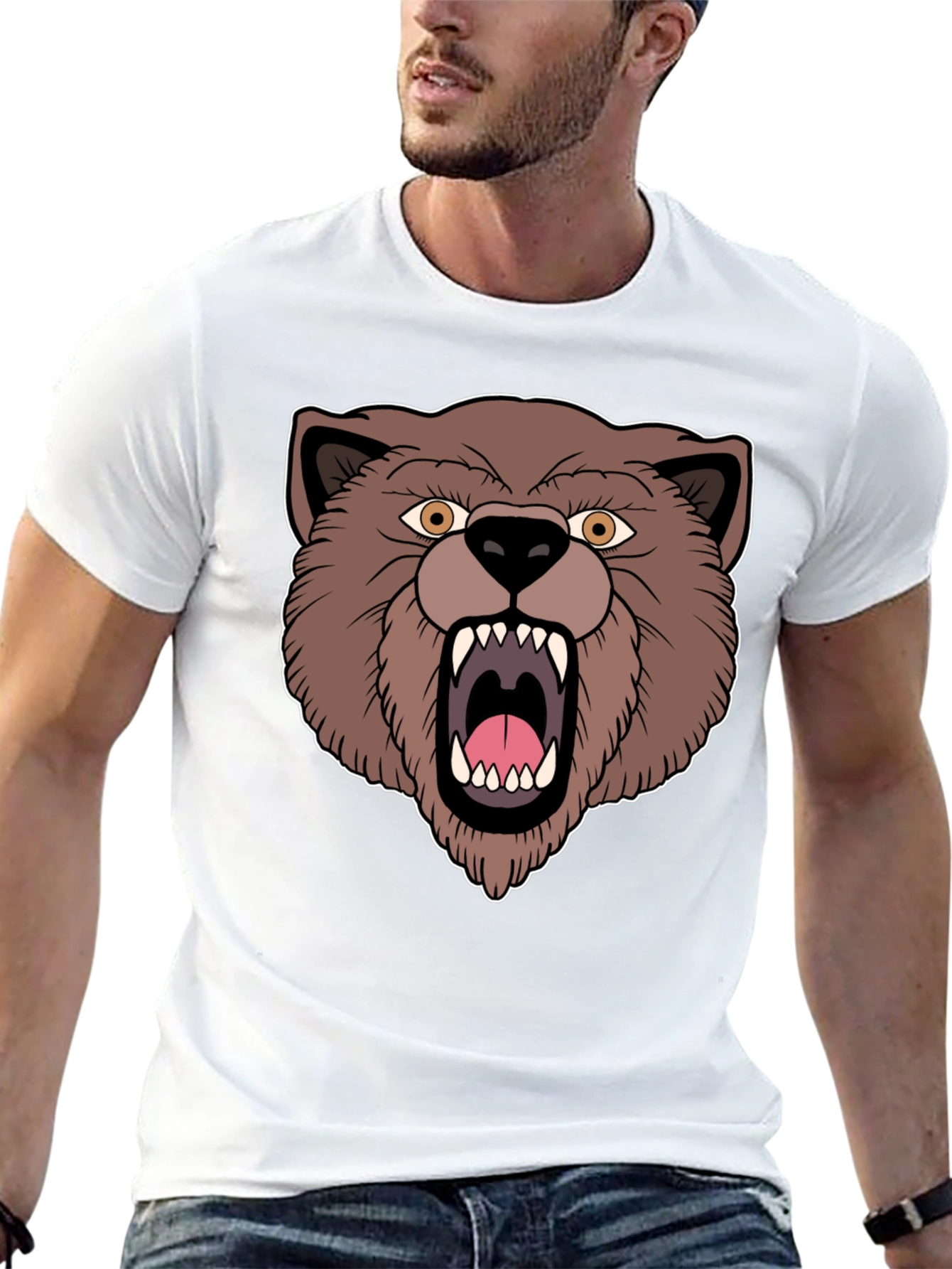 Grizzly Bear Graphic T-Shirt - Black
