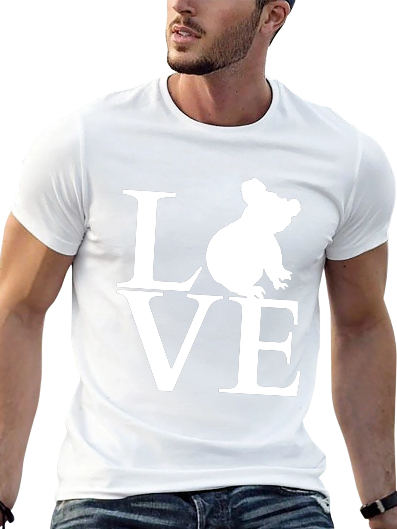 Koala Love Graphic T-Shirt - Black