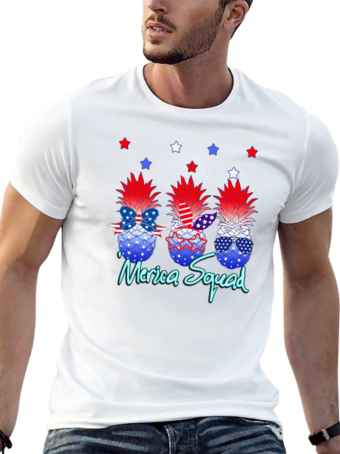 Patriotic Pineapple Squad Graphic Tee