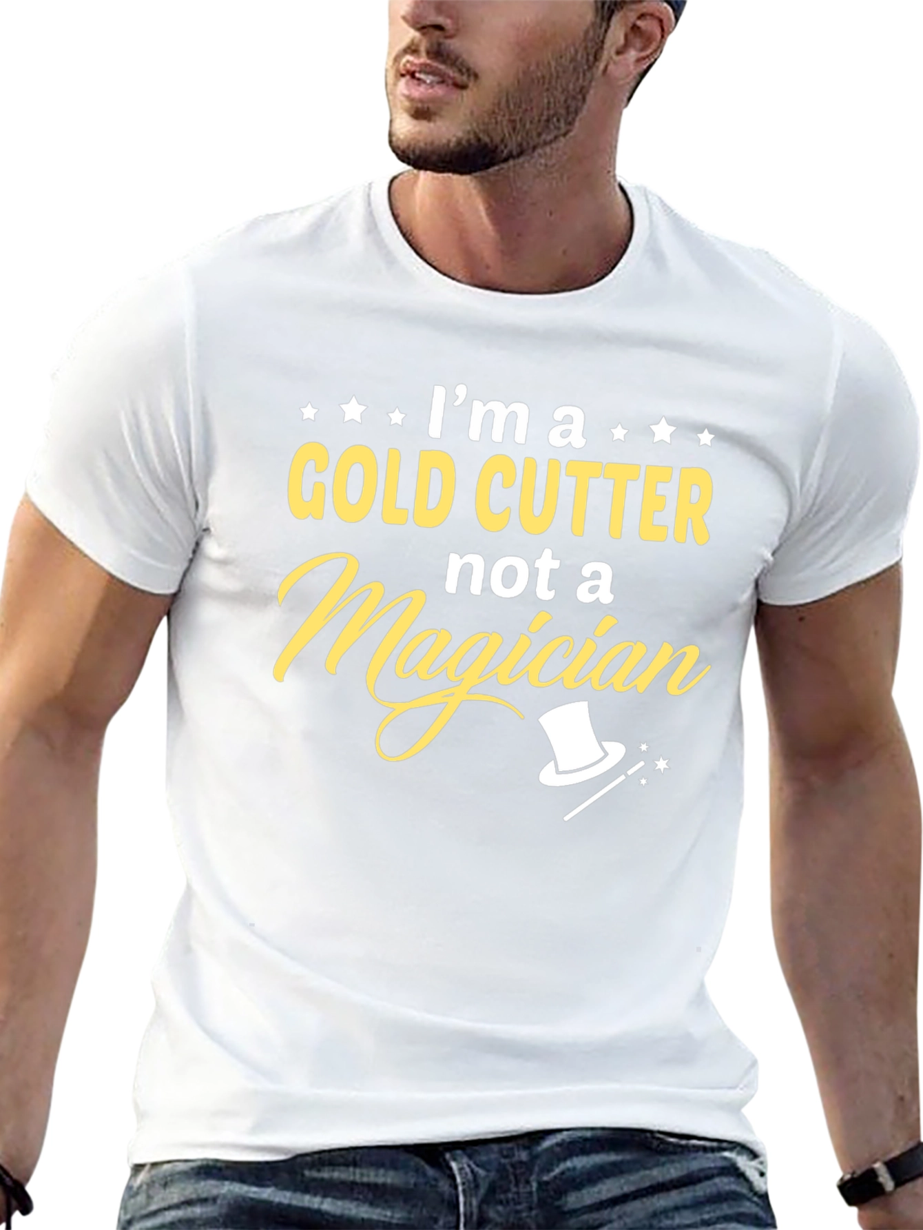 Gold Cutter Not A Magician Graphic T-Shirt