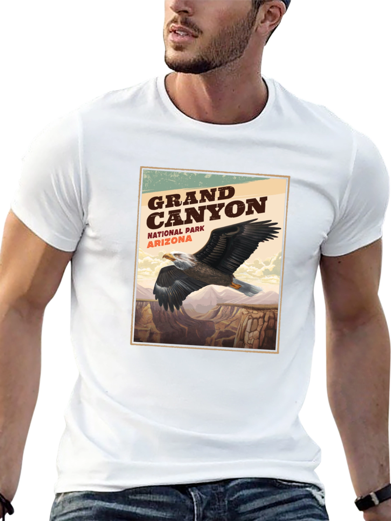 Grand Canyon Eagle Graphic Tee - Nature Adventure Shirt