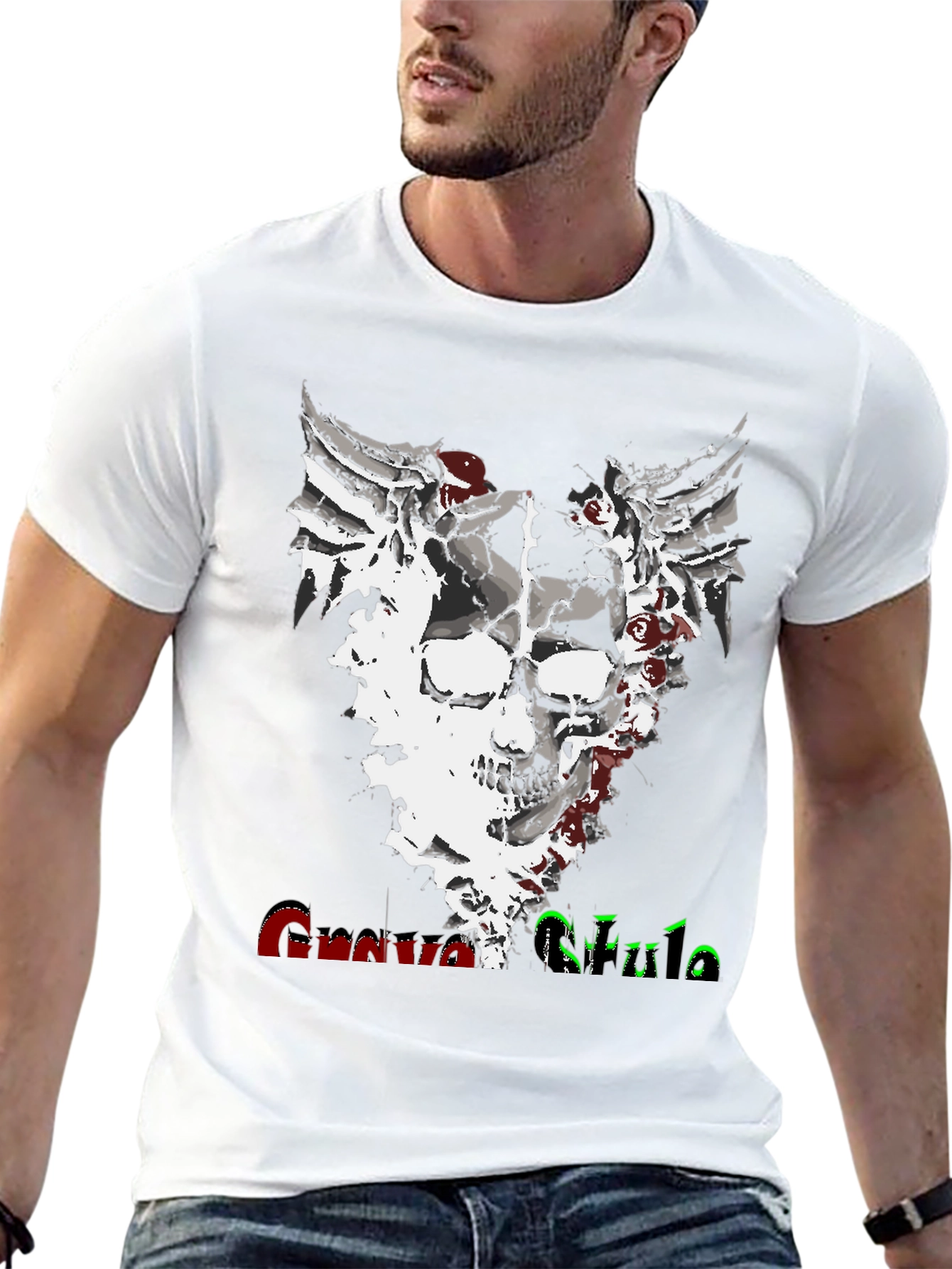 Skull Design Graphic Tee