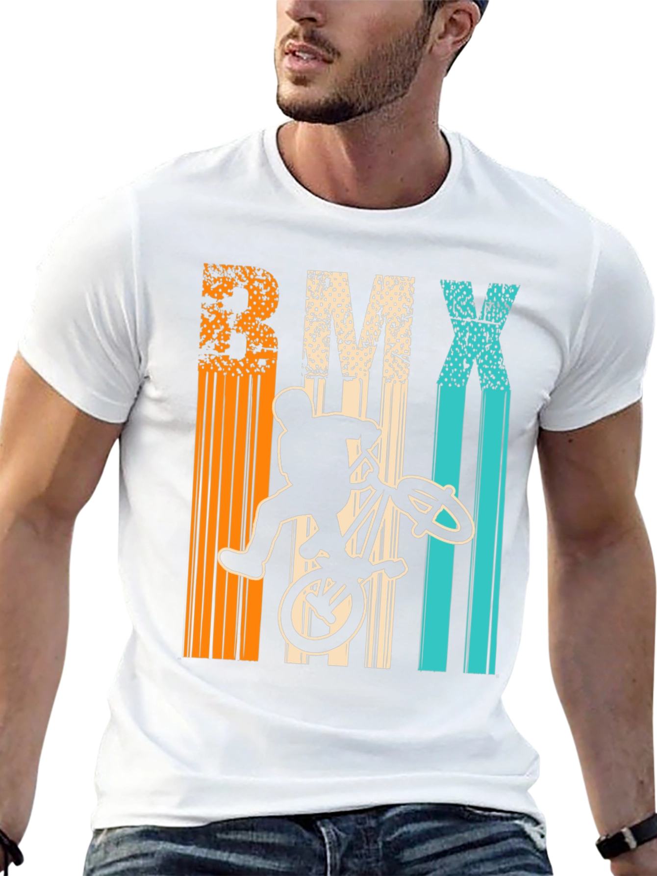 BMX Rider Graphic Tee - Retro Style