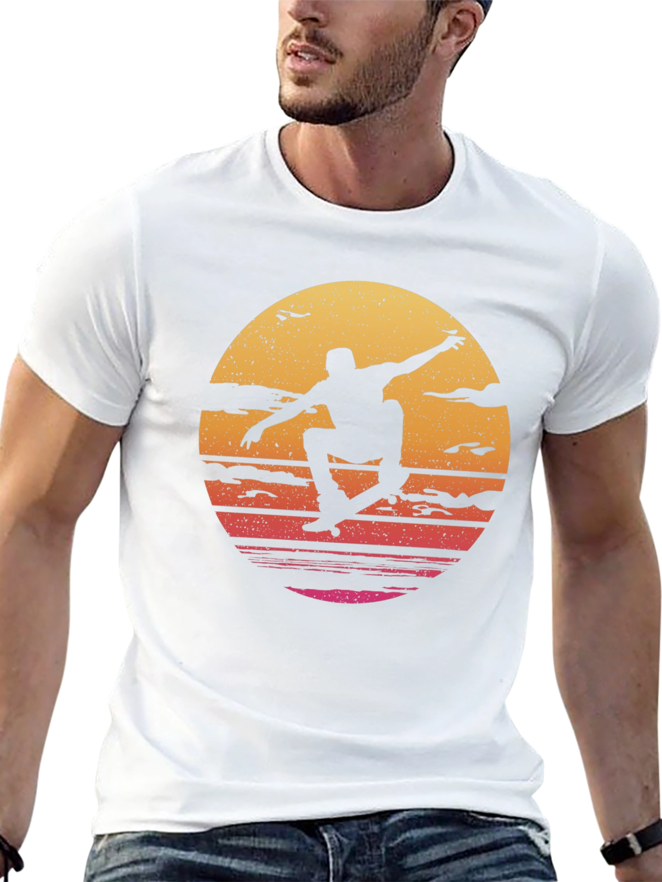 Skate Sunset Graphic Tee - Black
