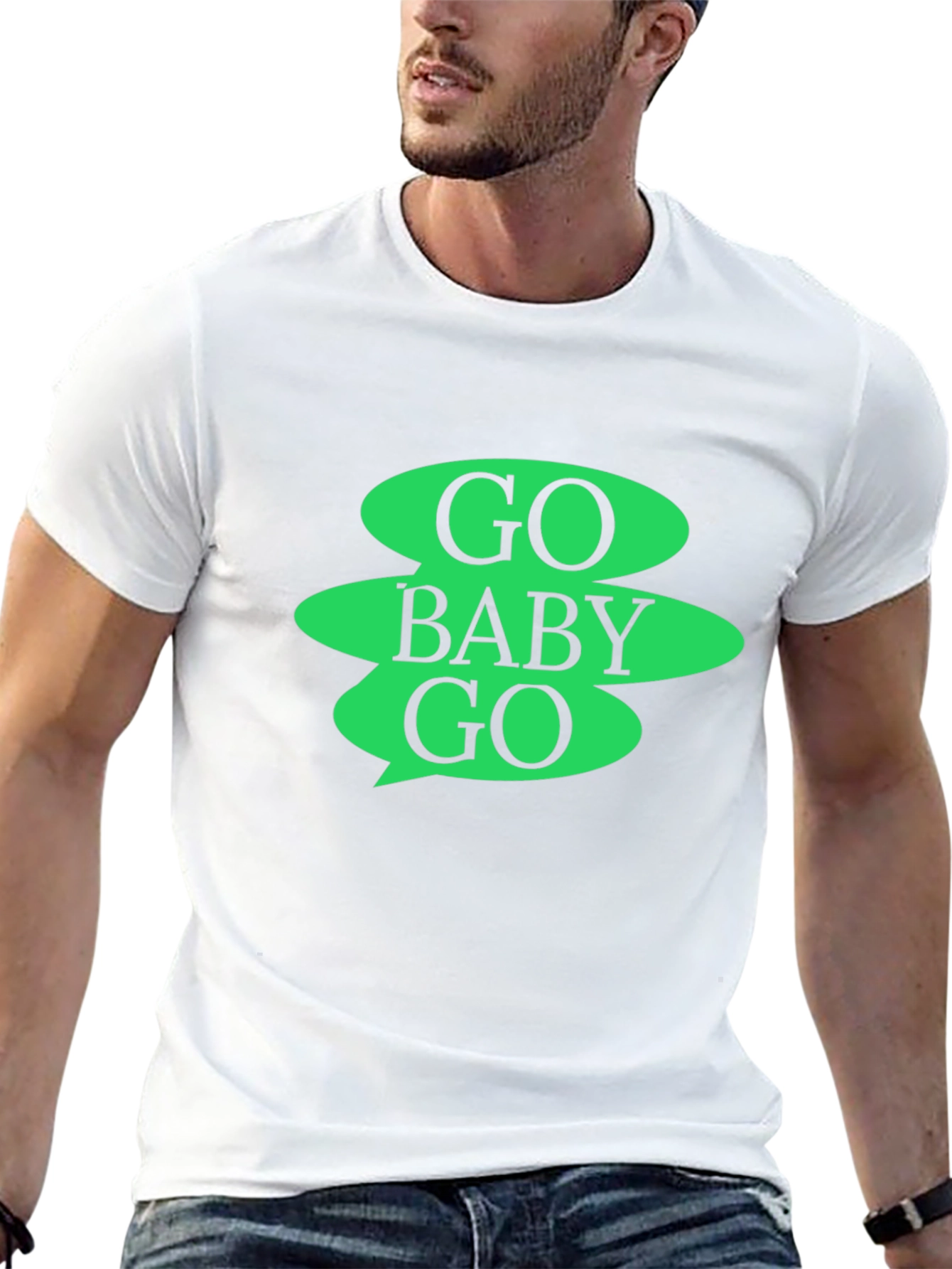 Go Baby Go Graphic Tee - Black Cotton Casual