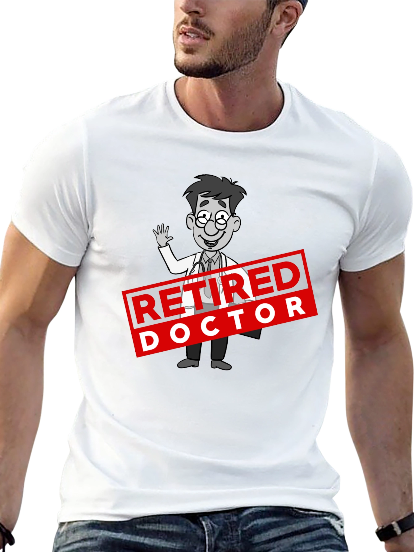 Retired Doctor Graphic T-Shirt - Black Casual Tee