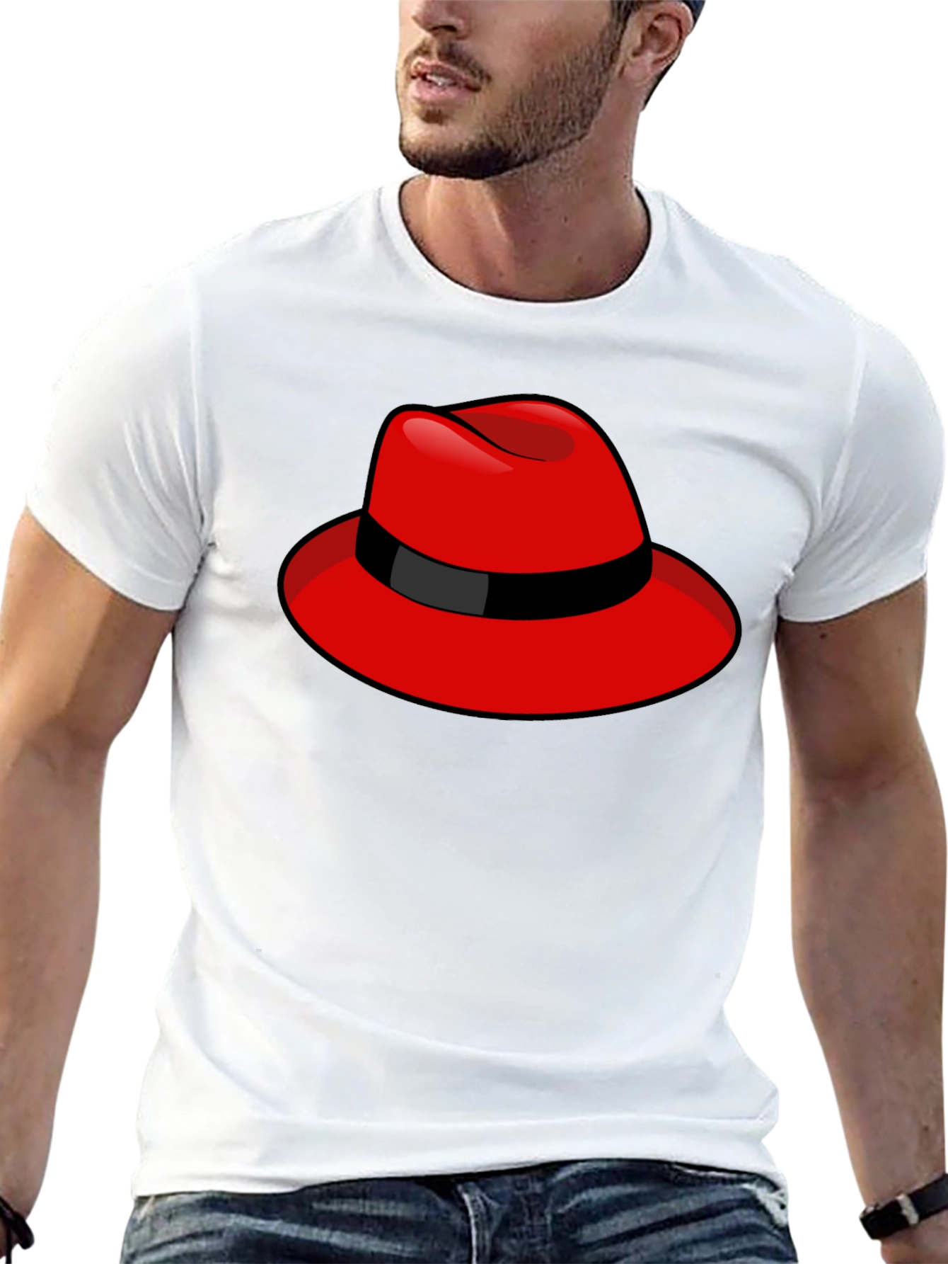 Red Hat Graphic T-Shirt - Stylish & Comfortable