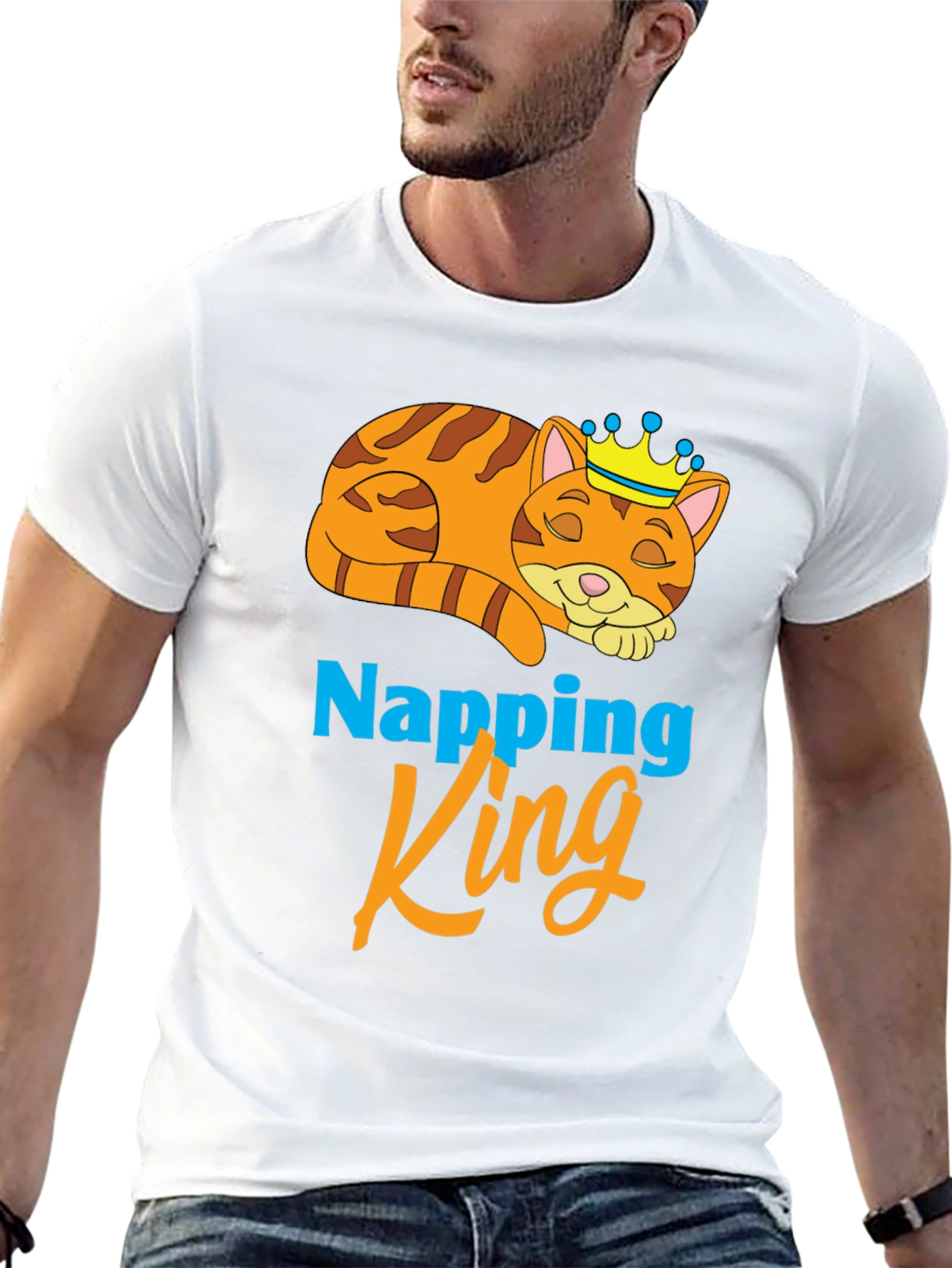 Napping King T-Shirt Cute Cat Tee
