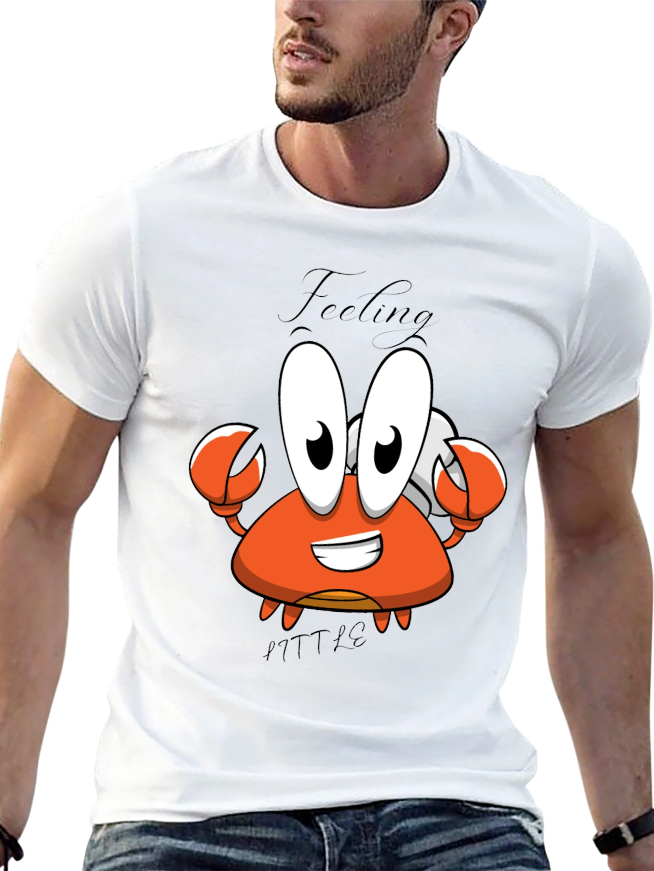 Feeling A Little Crabby T-Shirt - Cartoon Crab Tee