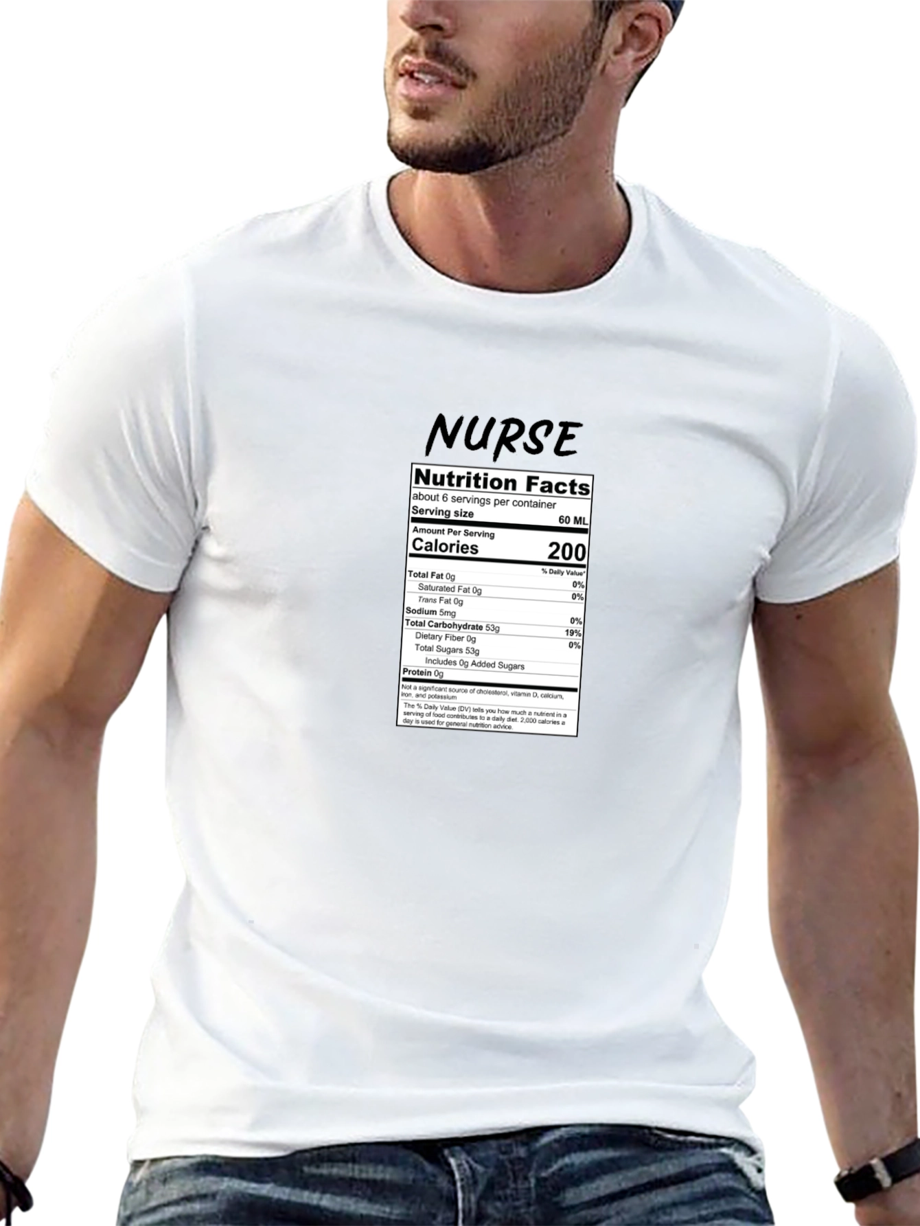 Nurse Nutrition Facts T-Shirt - Black
