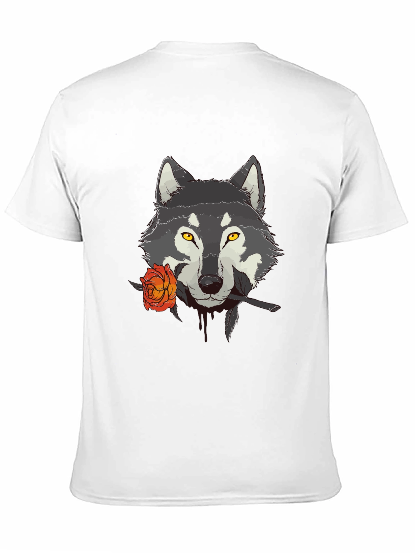 Wolf & Rose Graphic Tee - Black Cotton T-Shirt