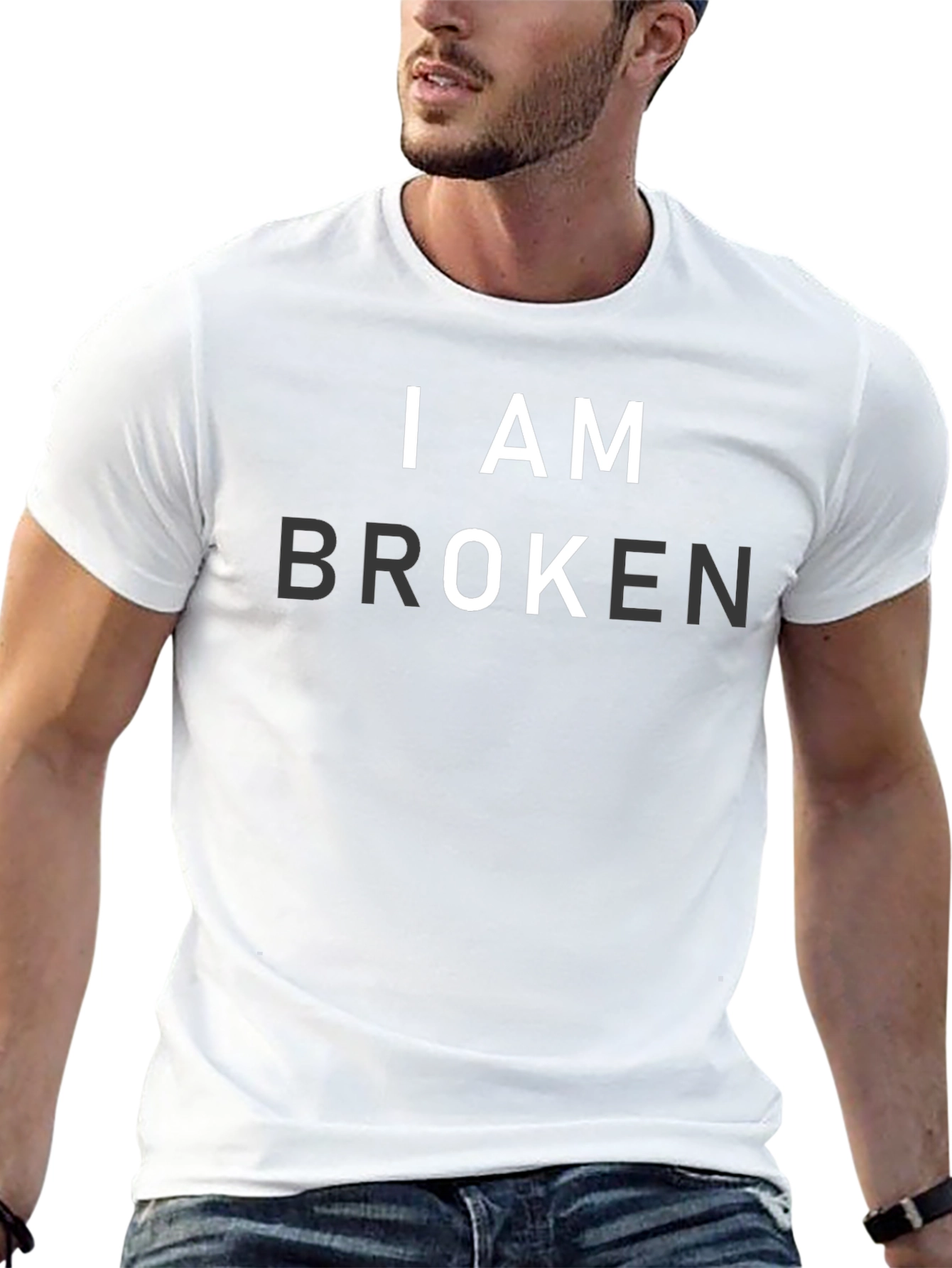 I AM BROKEN Graphic T-Shirt - Mens Black Tee