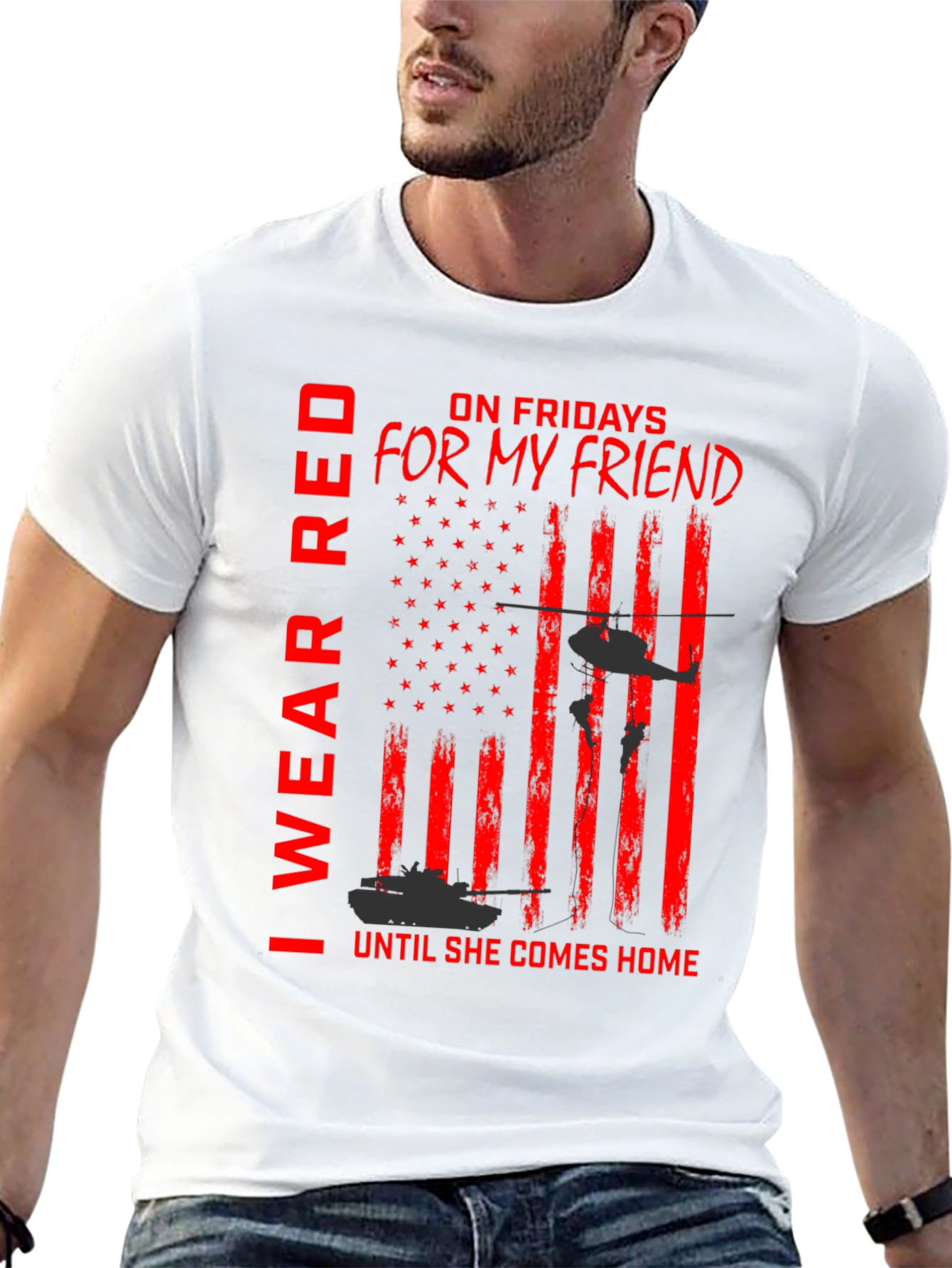 I Wear Red For My Friend T-Shirt
