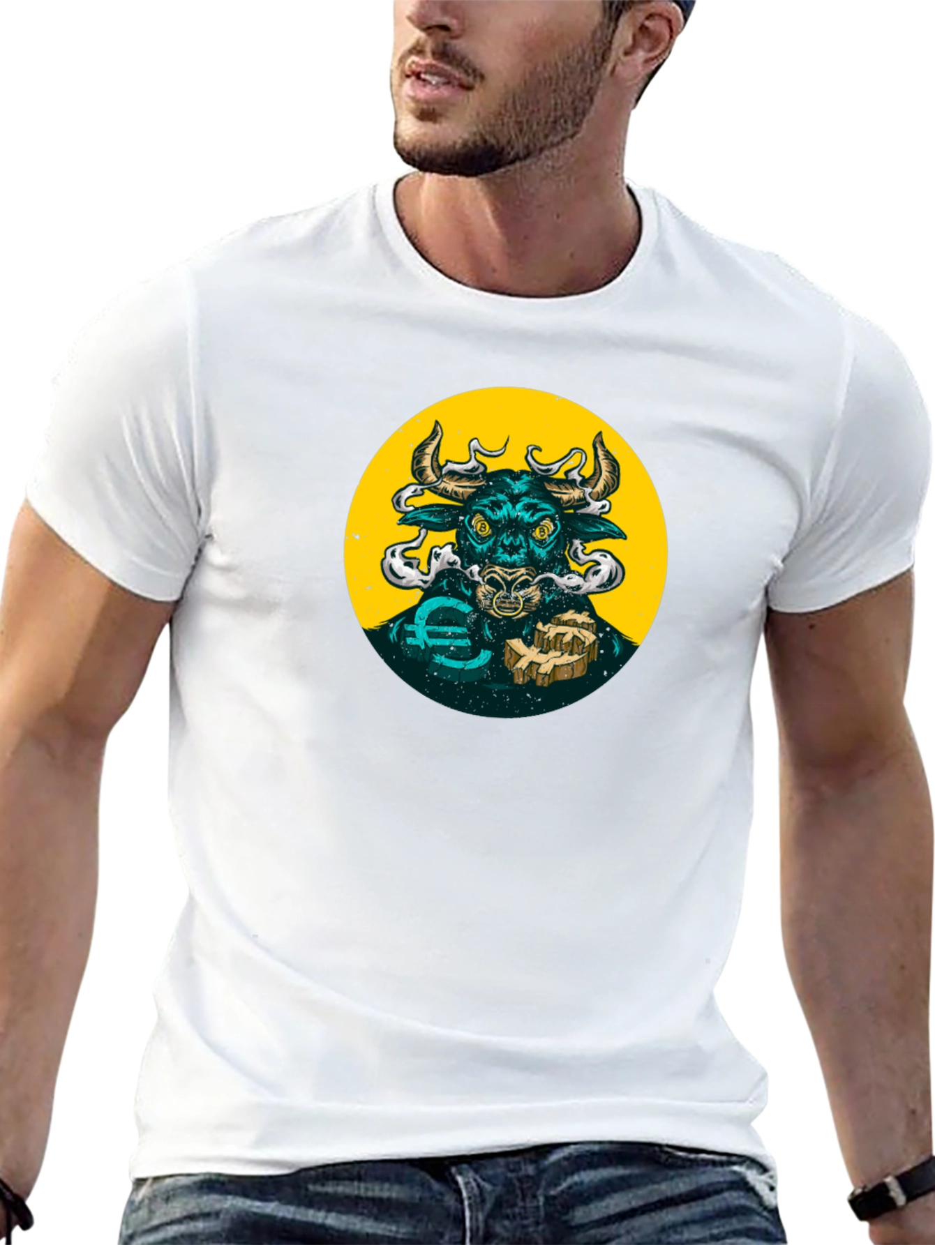 Bull Crypto T-Shirt - Black Graphic Tee