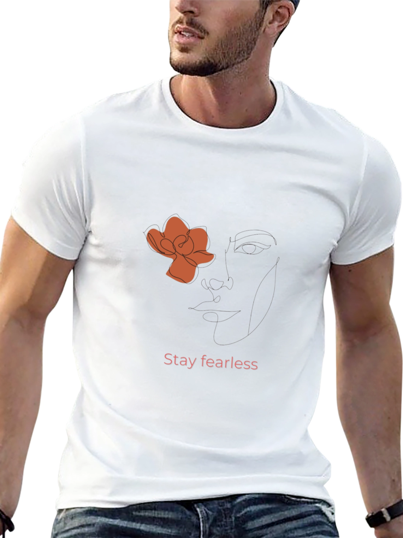 Fearless Flower Graphic Black Tee