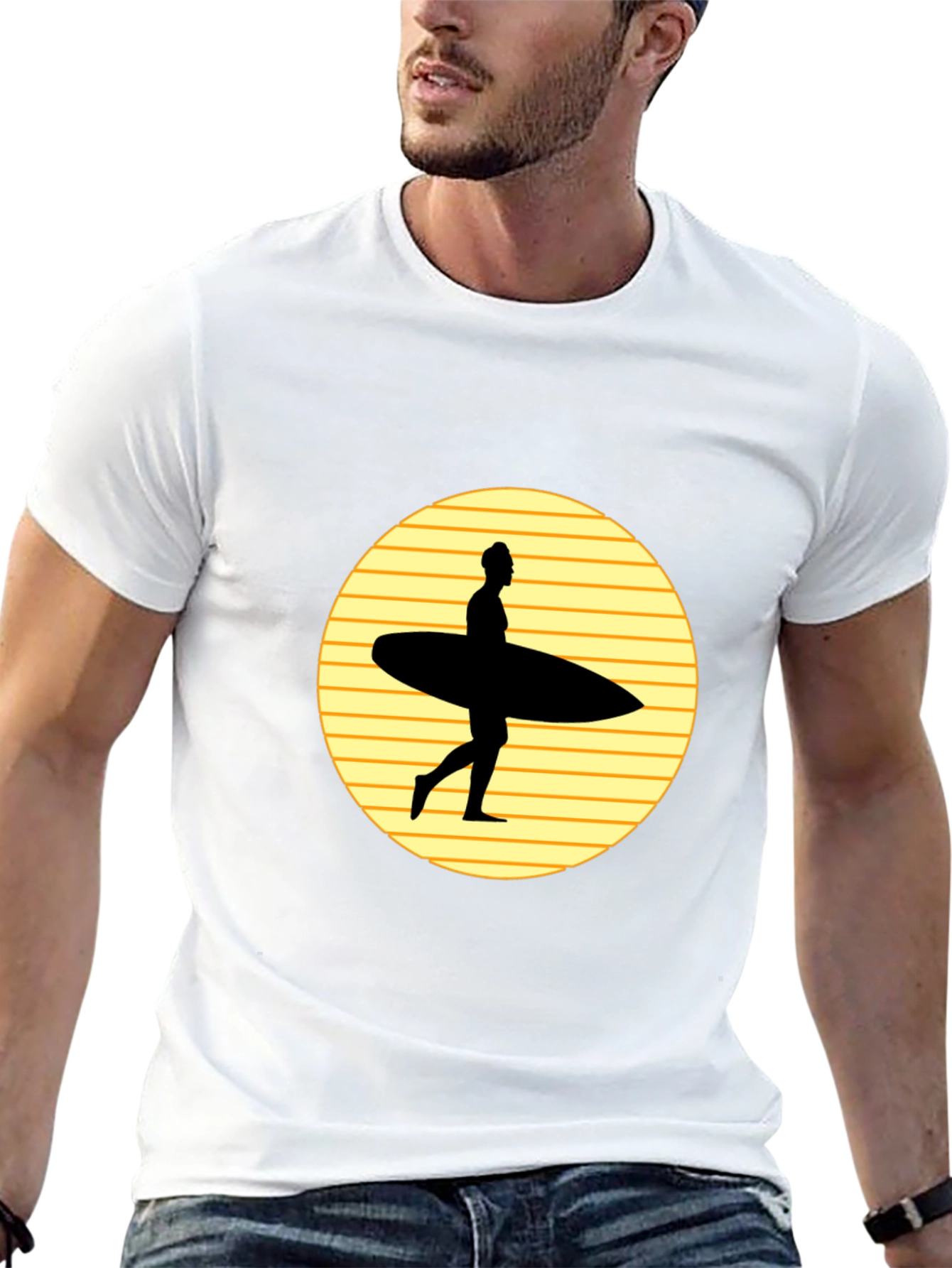 Retro Surfer Silhouette T-Shirt