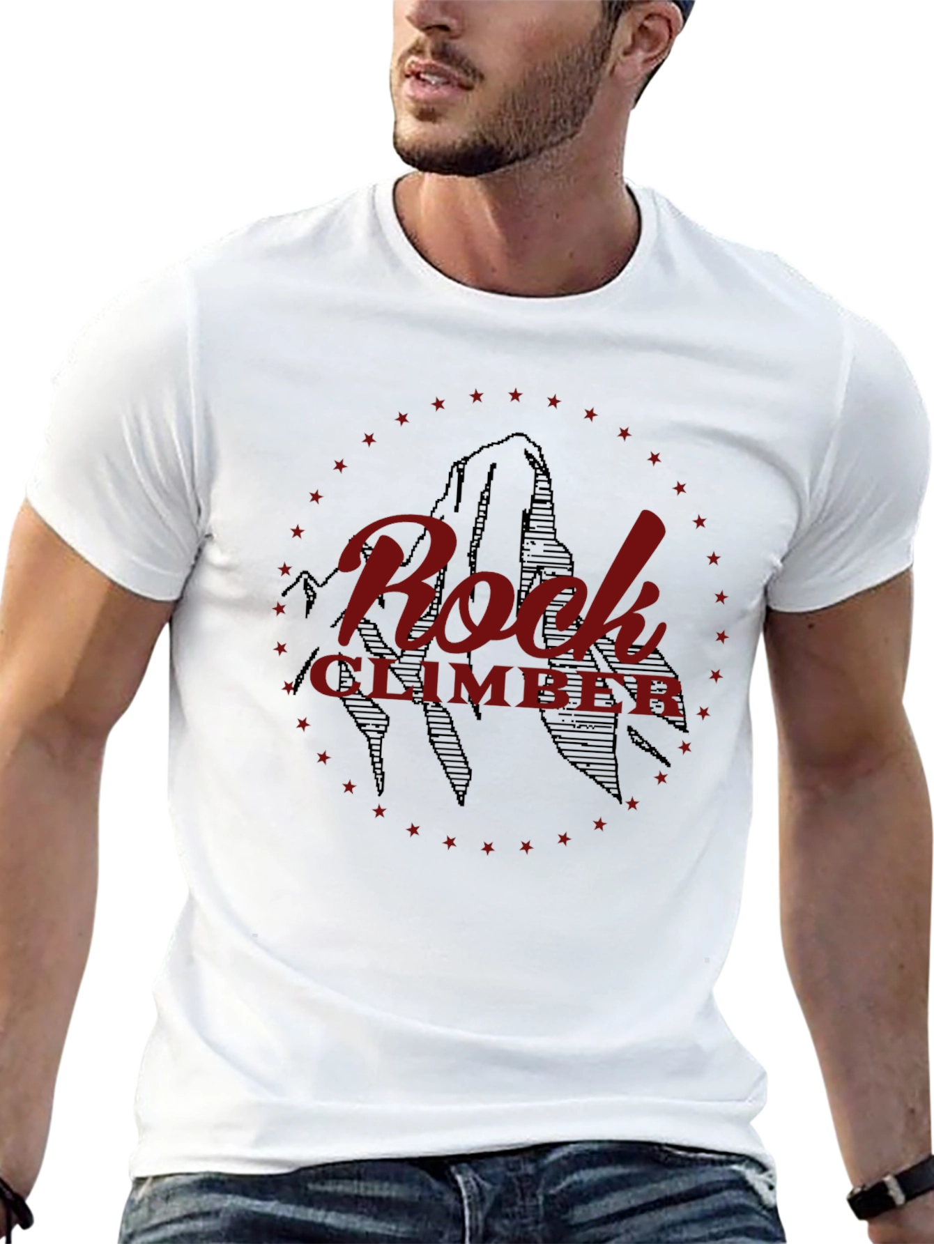 Rock Climber Graphic T-Shirt - Black Cotton Tee
