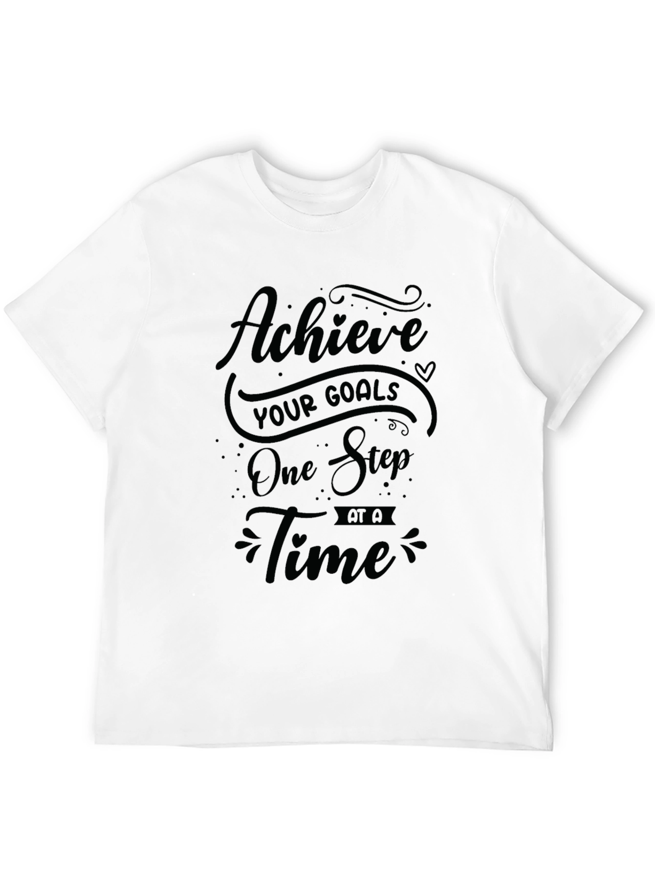Achieve Your Goals Black Graphic T-Shirt