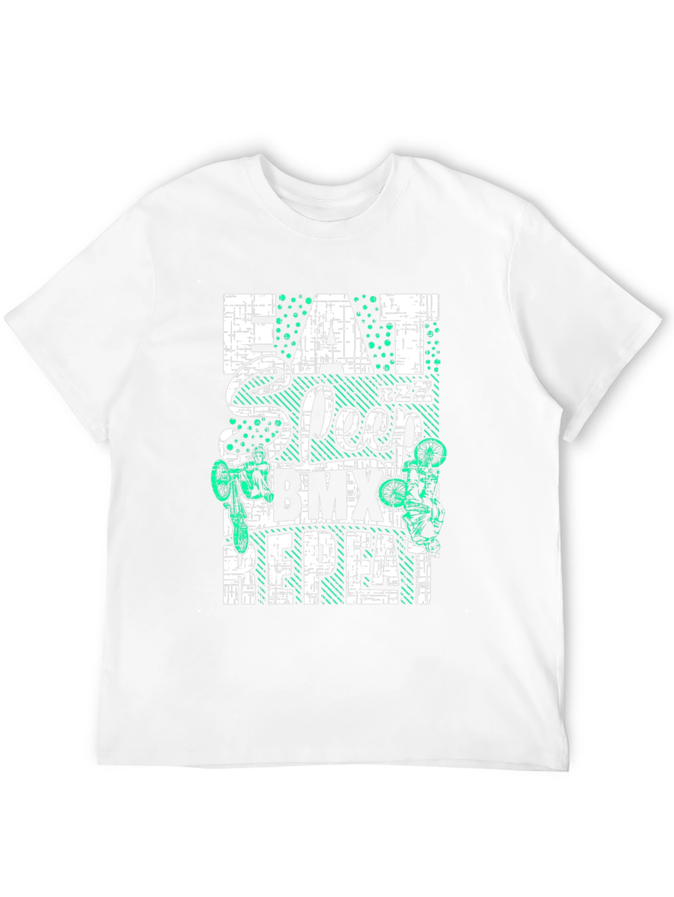 Eat Sleep BMX Repeat Black Graphic Tee
