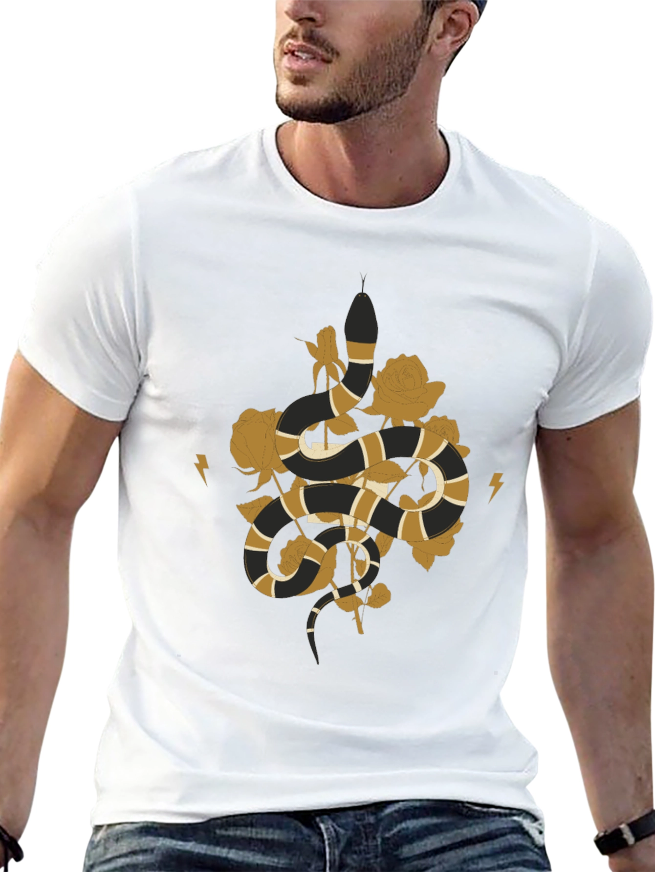 Snake & Roses Graphic Tee