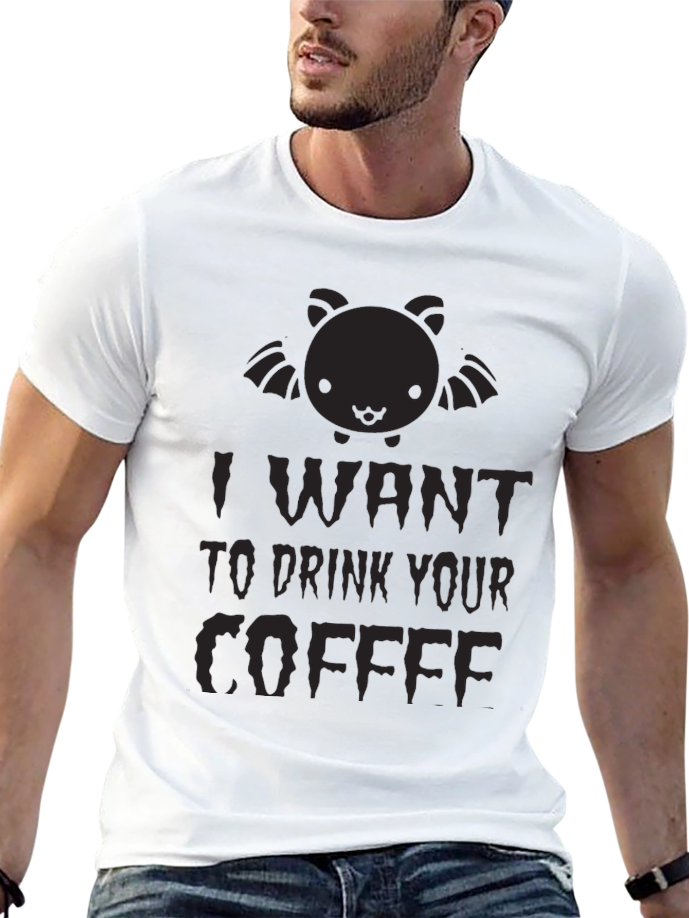 I Want to Drink Your Coffee Bat Graphic Tee